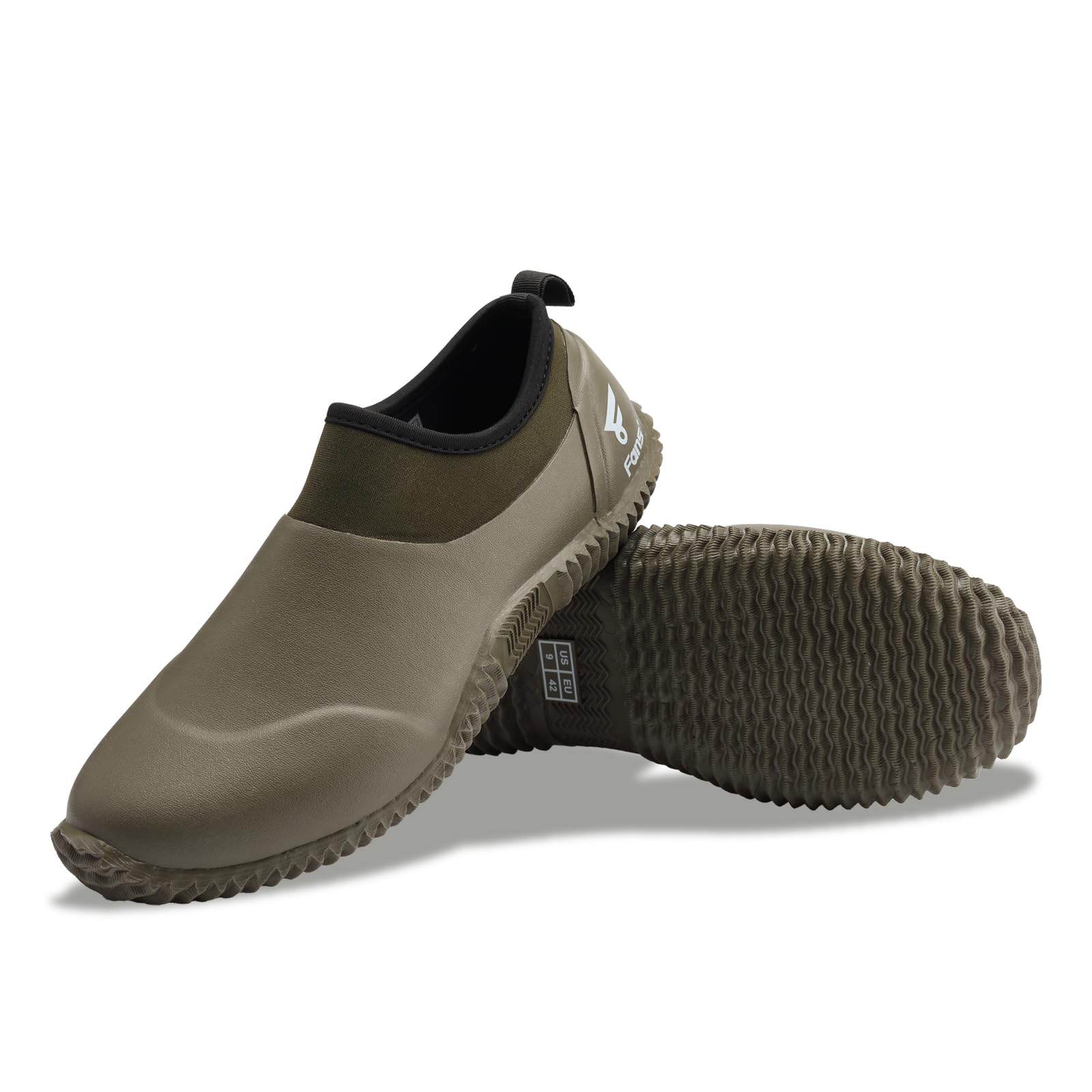 **Men's Waterproof Neoprene Rain Boots with Memory Foam Insoles - Non-Slip Garden Shoes for Farming, Hunting & Outdoor Work - Ideal for Mud, Wet Conditions & Heavy Duty Use**