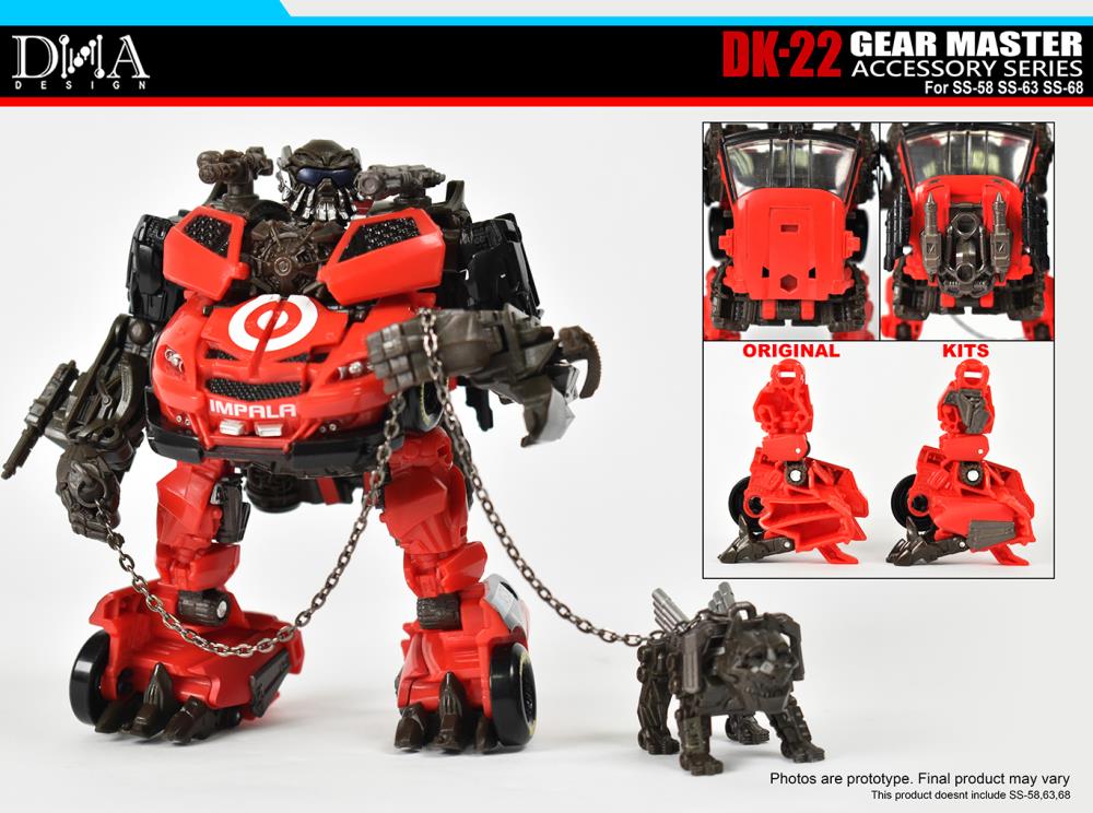 DNA Design DK 22 Gear Master Accessory Series - High-Quality Collectible Action Figure Accessories for Display & Customization | Perfect for Toy Photography & Collection Showcase