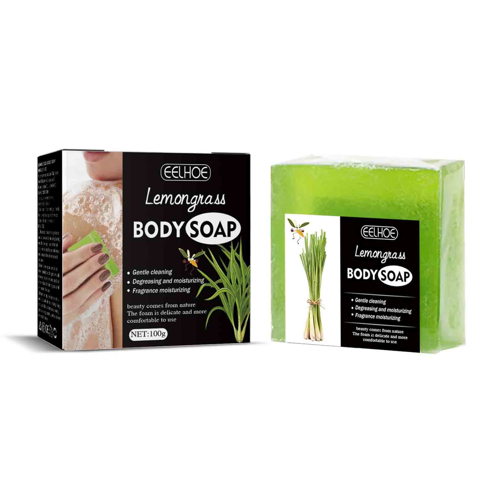Natural Citronella & Lemongrass Soap Bar - Organic Mosquito Repellent Body Wash for Outdoor Camping, Hiking & Gardening