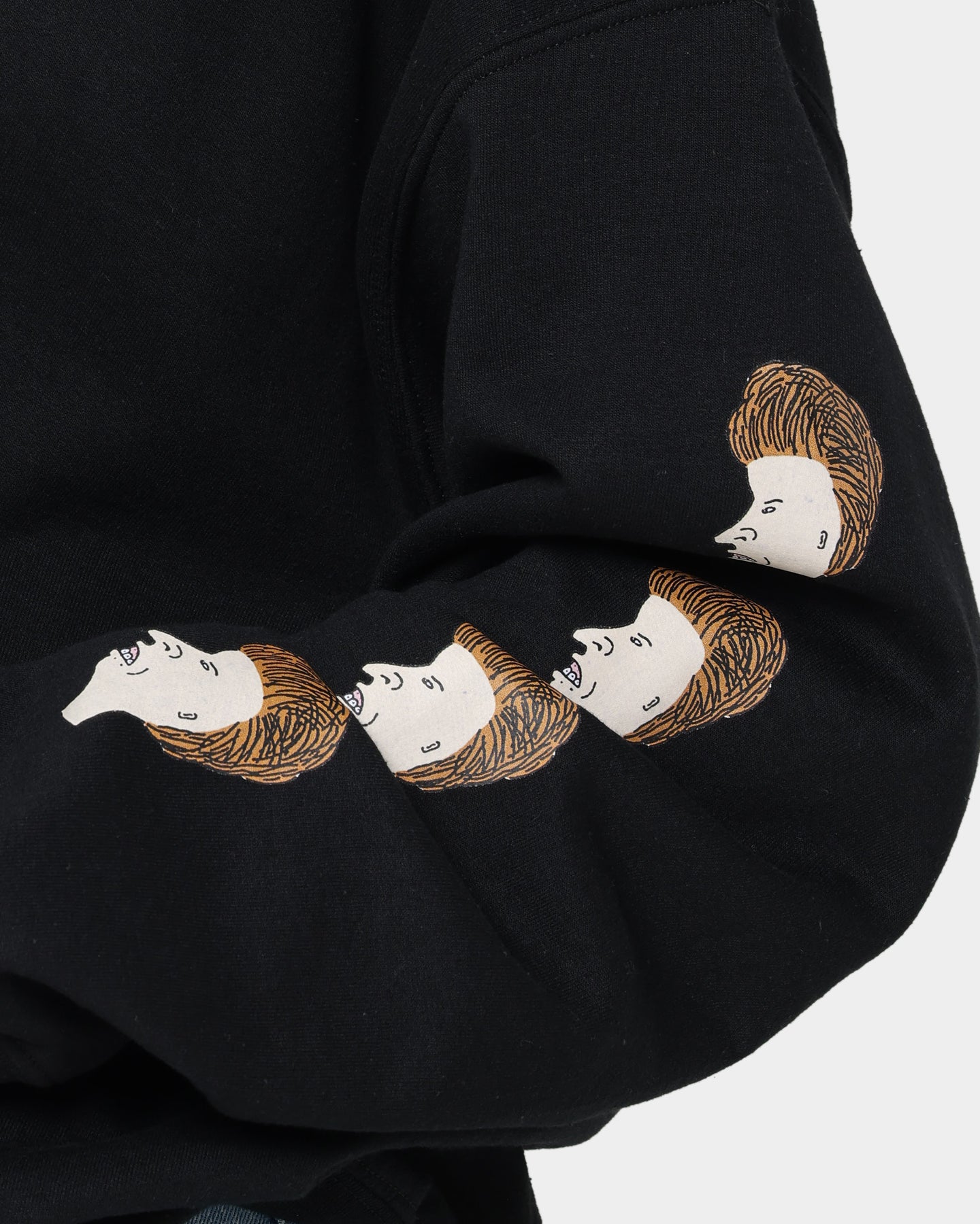 American Thrift X Beavis & Butthead Couch Hoodie - Black Pullover Sweatshirt for Casual Wear & Street Style