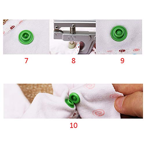 Kare & Kind Plastic Snap Buttons Set - 150pcs T5 Fasteners in 15 Colors (10 Each) - No Sew Buttons for Sewing, Crafting, DIY Clothing & Baby Items - Perfect for Cloth Diapers, Bibs, Dresses & Fabric Projects