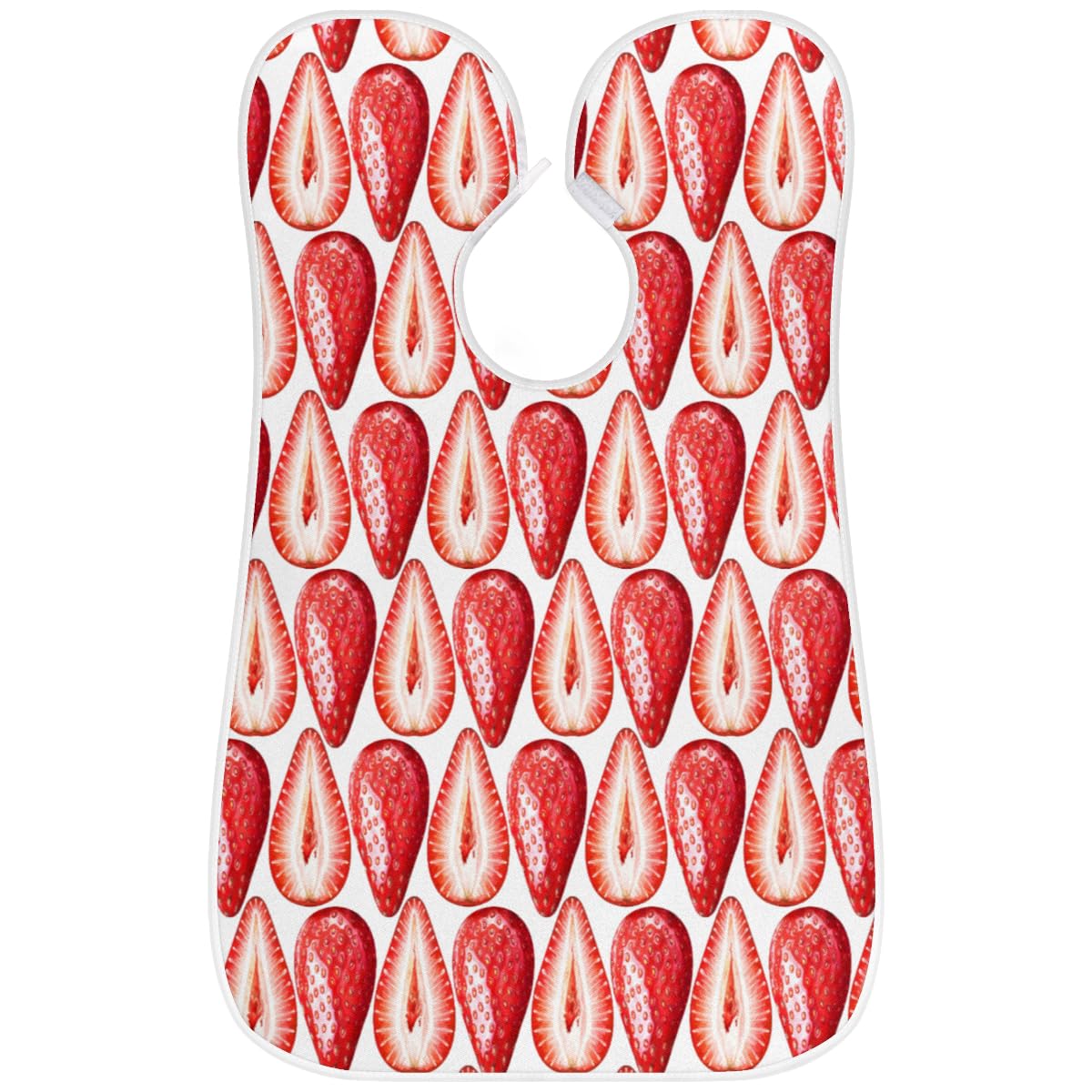 Non-Stick Beard Bib with Suction Cups - Hand Drawn Ripe Strawberries Design for Men's Shaving & Grooming | Perfect Hair Catcher Apron for Barbers & Home Use | Great Birthday Gift for Husband & Dad