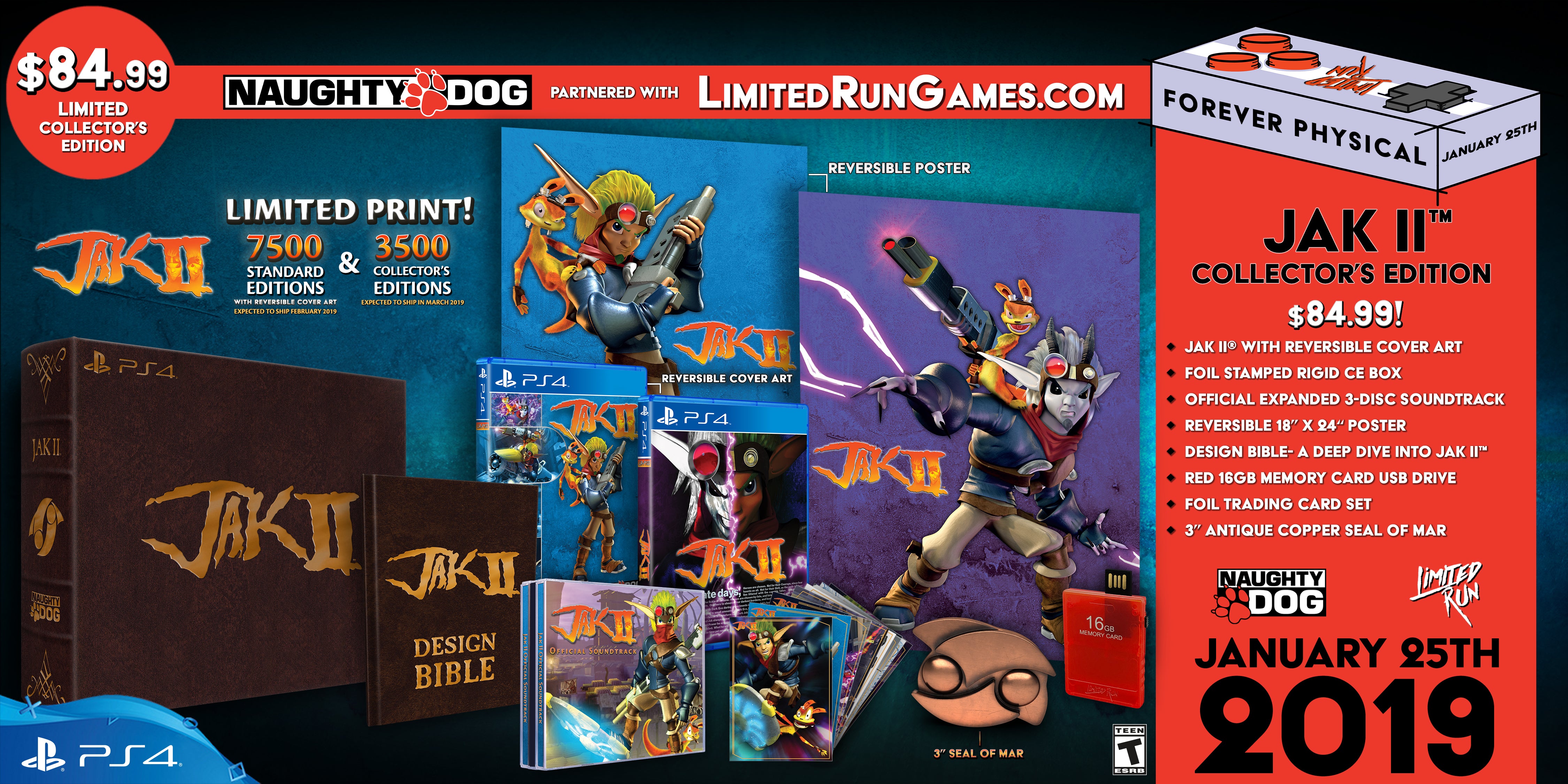 Jak II Collector's Edition (PS4) - Limited Run #212 - Rare PlayStation 4 Game for Collectors - Perfect for Gaming Enthusiasts and Retro Fans