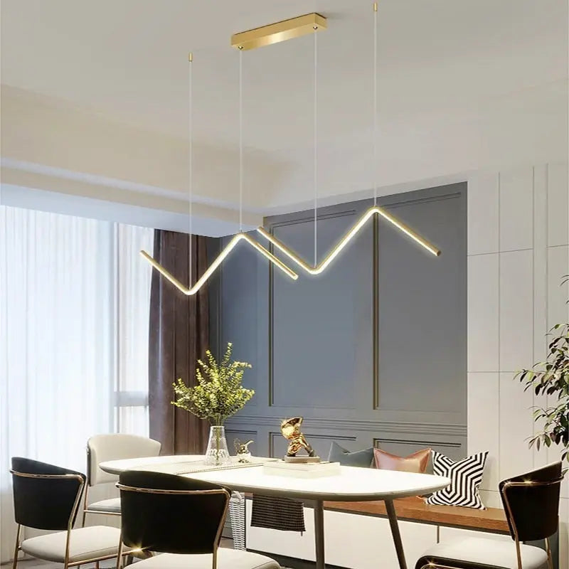 Modern LED Chandelier Lighting Fixture for Dining Room - Elegant Crystal Ceiling Light with Dimmable Warm White Light, Perfect for Home Decor, Dinner Parties & Romantic Ambiance