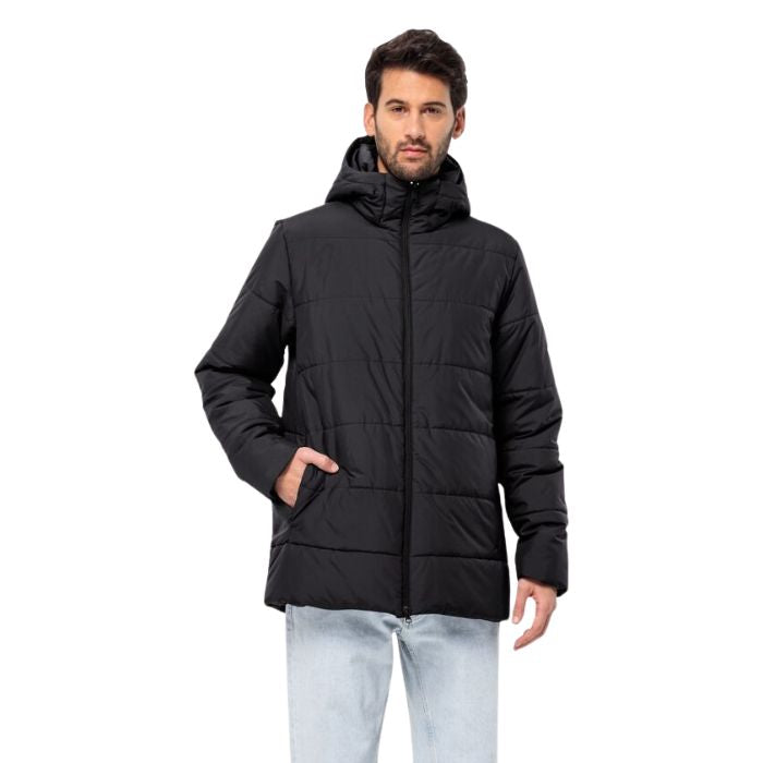 Jack Wolfskin Deutzer Long Men's Waterproof Winter Jacket - Windproof Insulated Coat for Hiking, Skiing & Outdoor Adventures