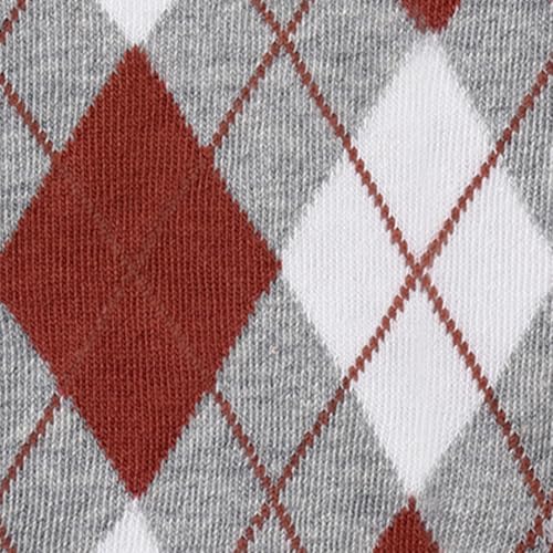 Burnt Orange Argyle / 8 Pack