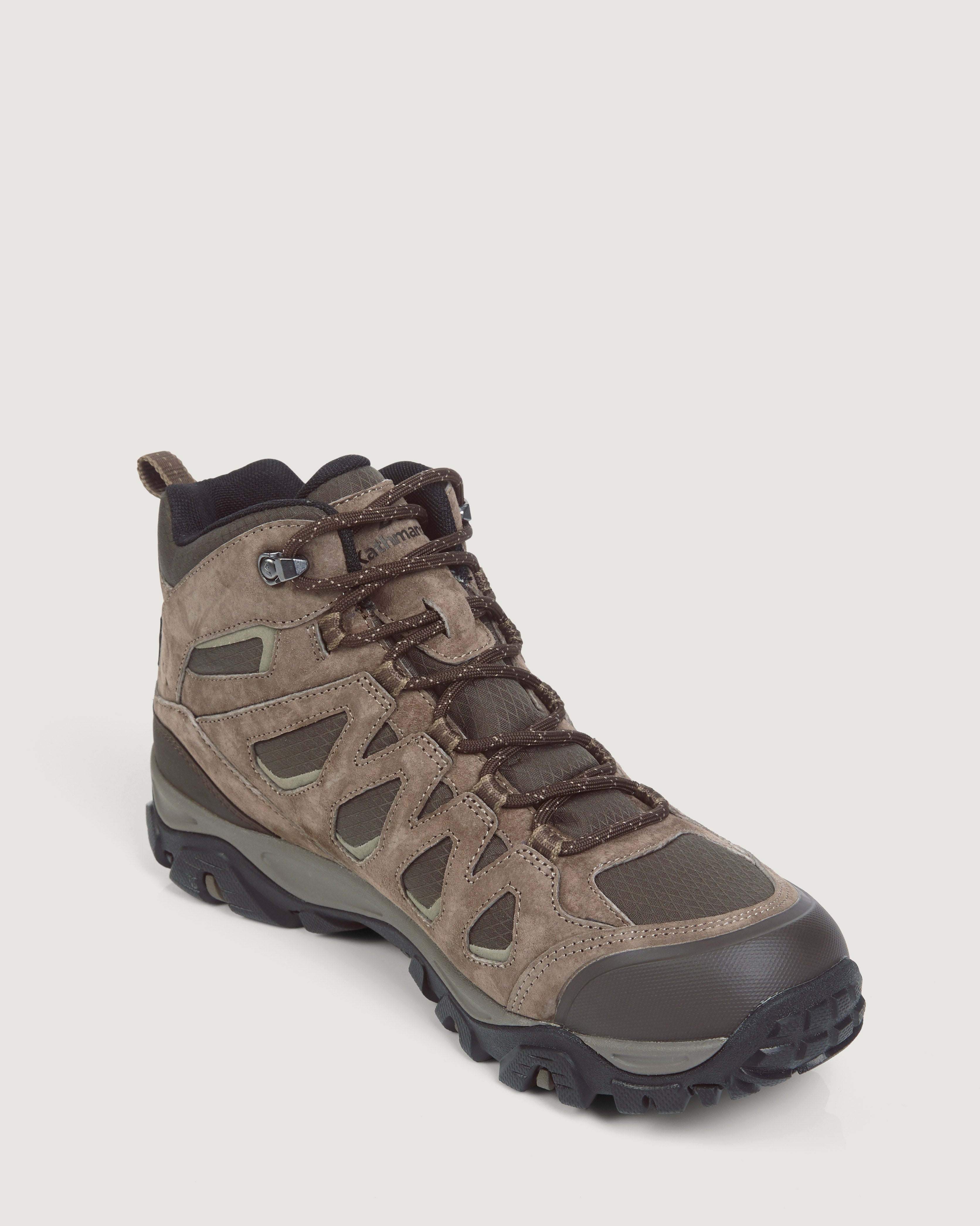 Men's Mornington Waterproof Mid Hiking Boots - Gunsmoke Color | Lightweight & Durable Outdoor Shoes for Trekking, Camping & Mountain Climbing