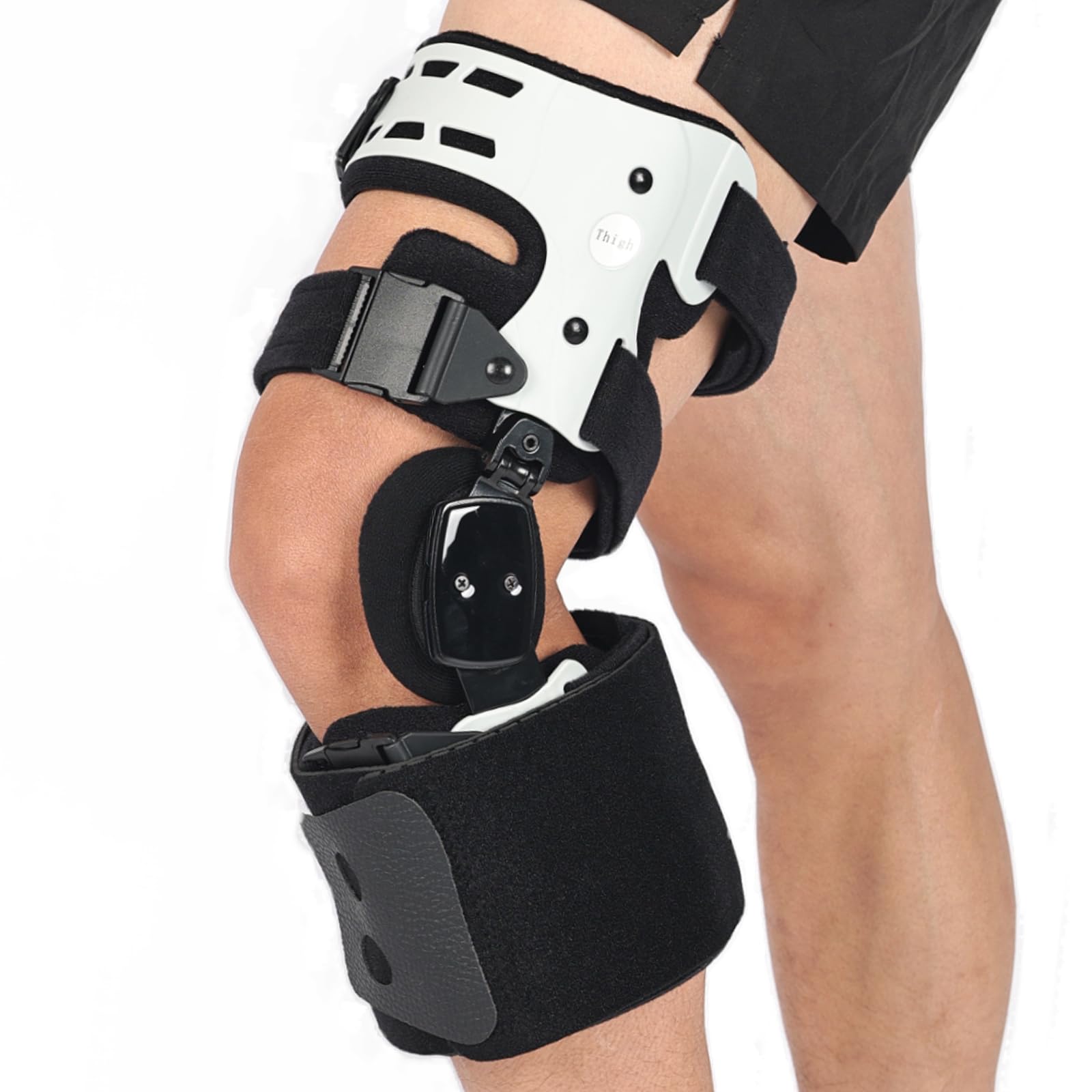 Orthomen OA Knee Brace with Anti-Slip Strap - Lateral Unloader Knee Support for Osteoarthritis & Rheumatoid Arthritis - Bone on Bone Relief & Cartilage Repair - Left Knee - Ideal for Walking, Running & Daily Activities