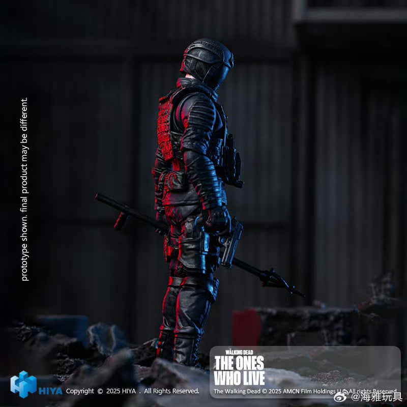 Pre Order 1/18 Hiya 4-Inch CRM Soldier Action Figure - The Walking Dead: The Ones Who Lived Collectible Mini Series | Perfect for Display, Diorama Scenes & TV Show Fans