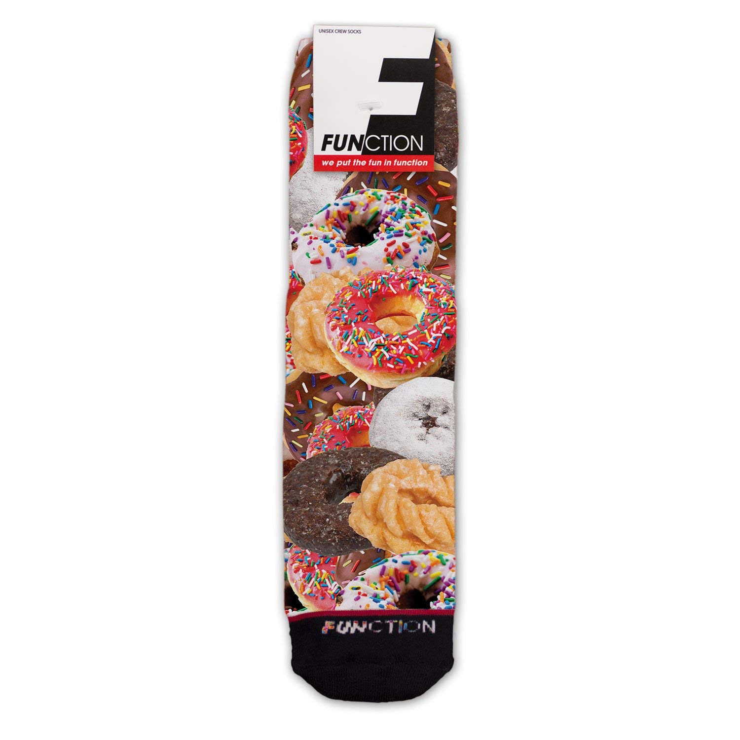 Trendy Donut Print Fashion Socks - Cute & Comfortable Cotton Crew Socks for Women & Teens - Perfect for Casual Wear, Gifts, and Kawaii Outfits