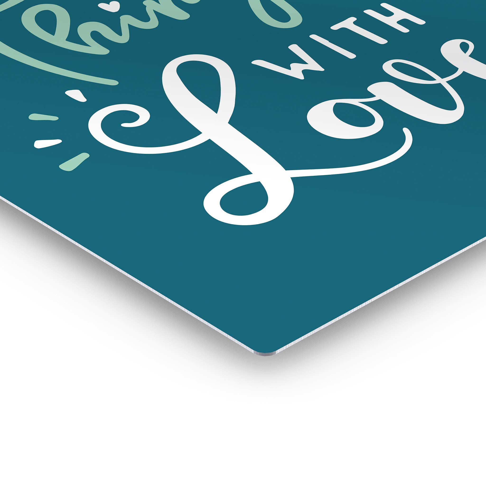 Inspirational 'Do All Things With Love' Metal Wall Art Print - Handmade Motivational Quote Sign for Home & Office Decor - 40x30 Inches - Perfect for Living Room, Bedroom, or Workspace