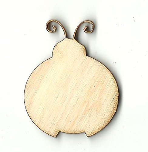 Laser Cut Unfinished Wood Bug Shape - DIY Craft Decoration for Scrapbooking, Home Decor, and Kids Art Projects (BUG55)