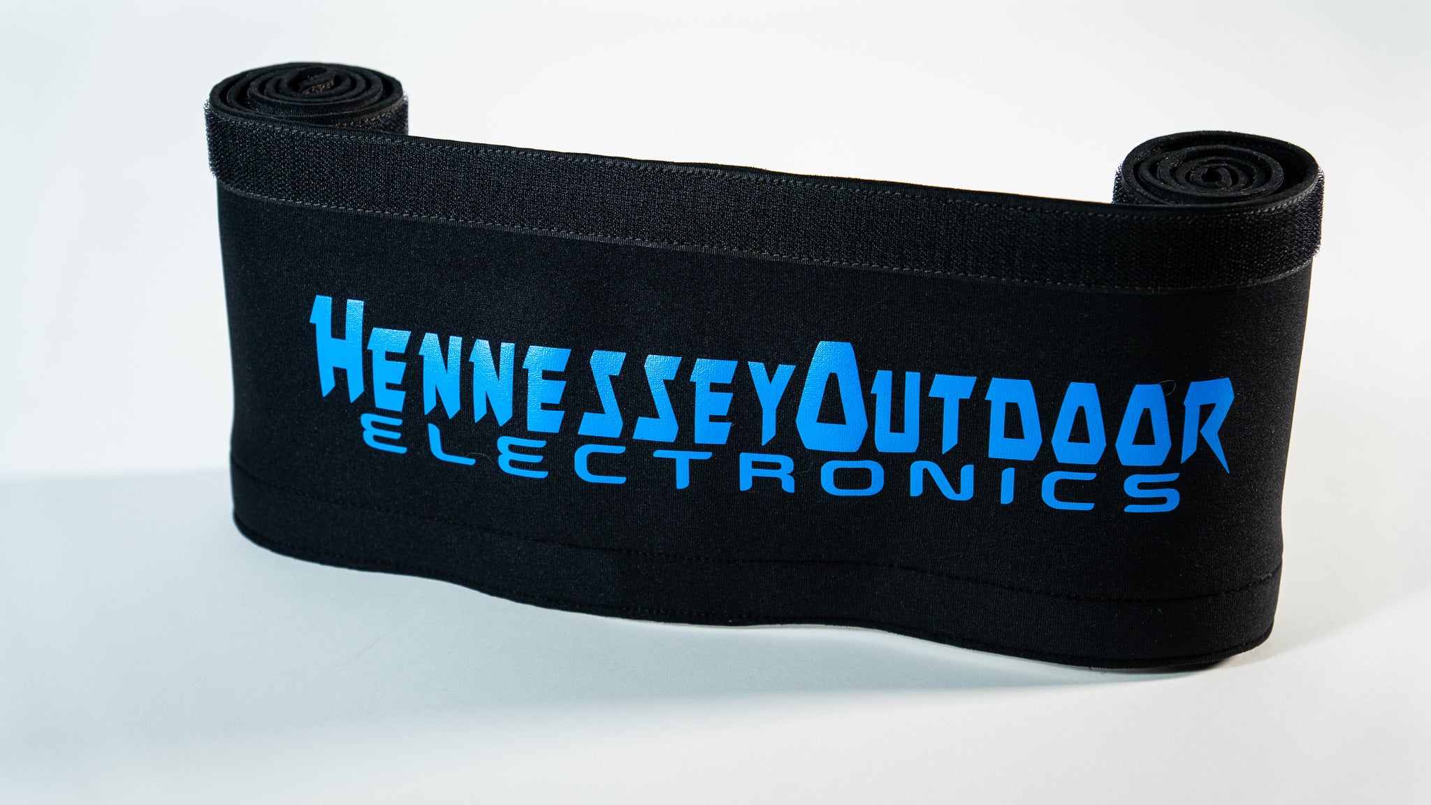 H.O.E TROLLING MOTOR SOCK BLACK W/ NEON BLUE LETTERING