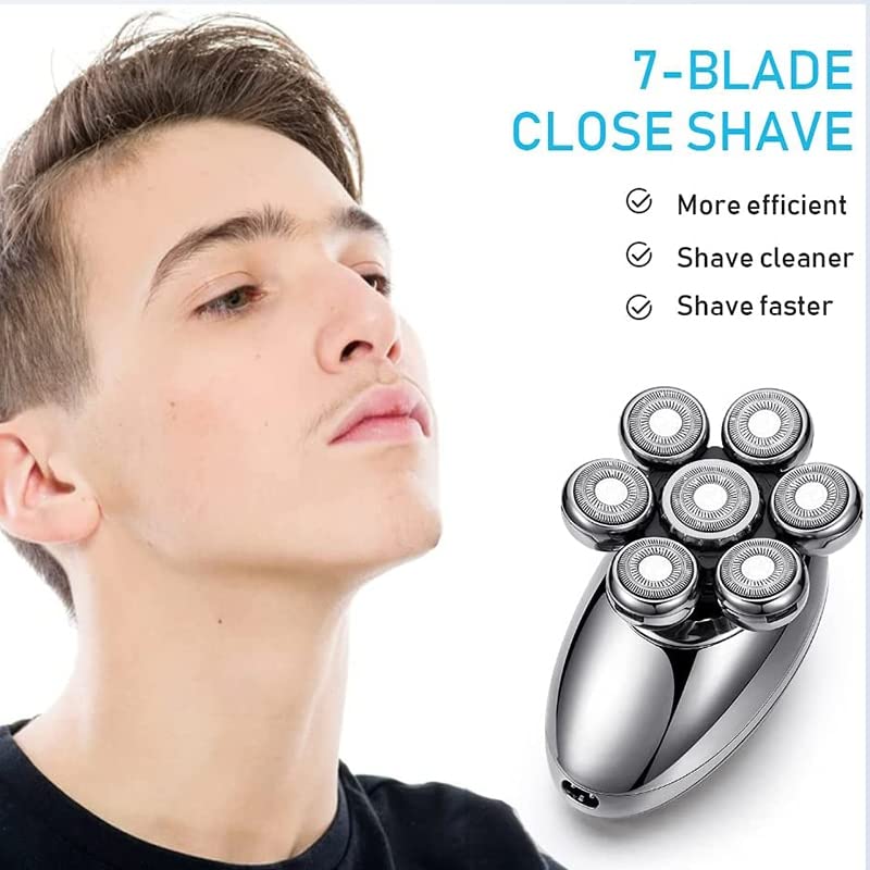 Best Electric Razor for Men - 7D Floating Rotary Shaver, Cordless USB Rechargeable with LED Display | Multifunctional Grooming Kit for Smooth Shaving at Home & Travel