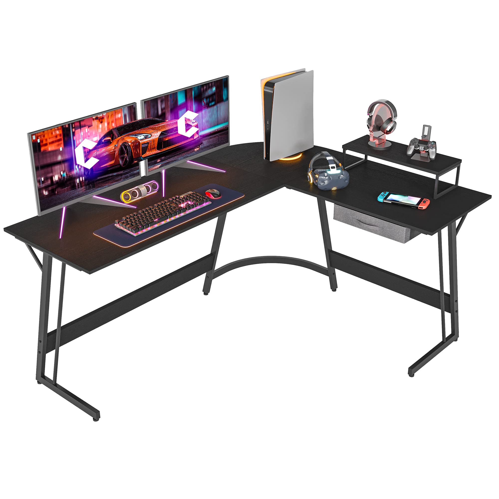 CubiCubi Modern L-Shaped Desk 59.1