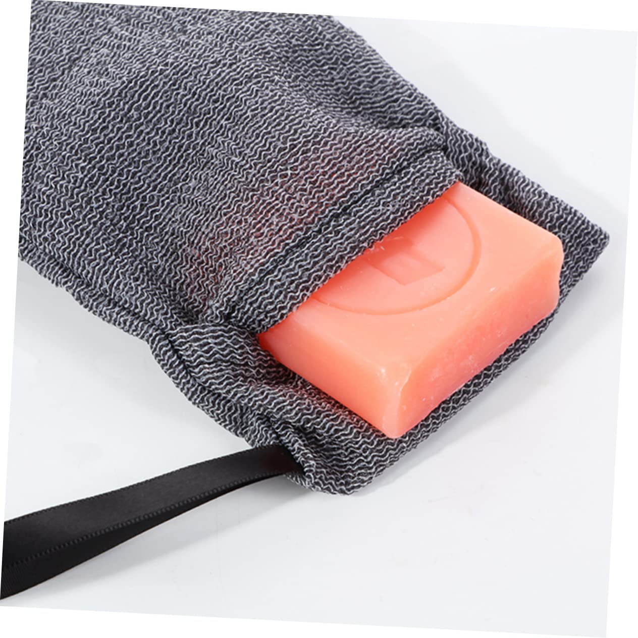 6-Pack Grey Nylon Soap Sponges for Face & Body Wash - Exfoliating Bath Sponge, Travel Soap Saver Pouch, Foaming Soap Holder - Perfect for Shower, Travel & Sensitive Skin Care