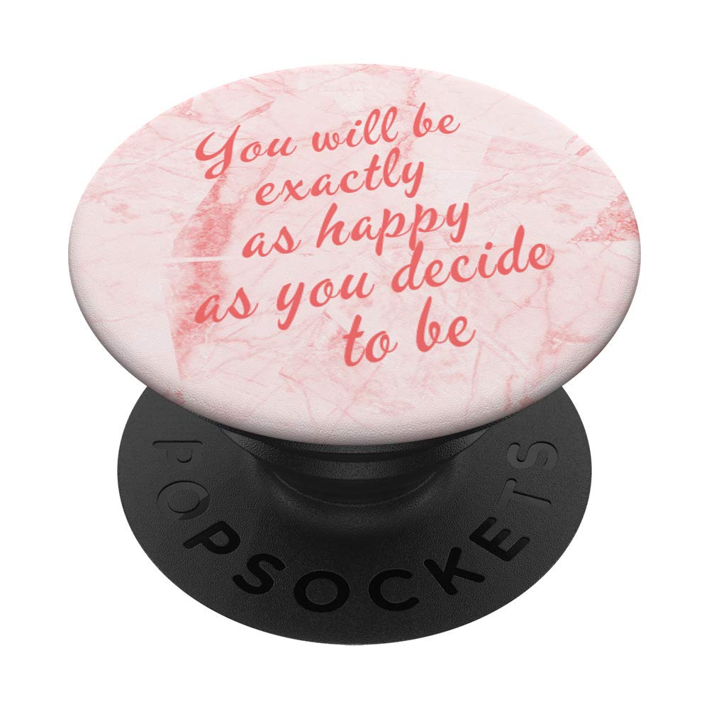Happiness Life Quote Faux Rose Marble Wall Art - Inspirational Home Decor for Living Room, Bedroom & Office - Motivational Sign for Positive Vibes