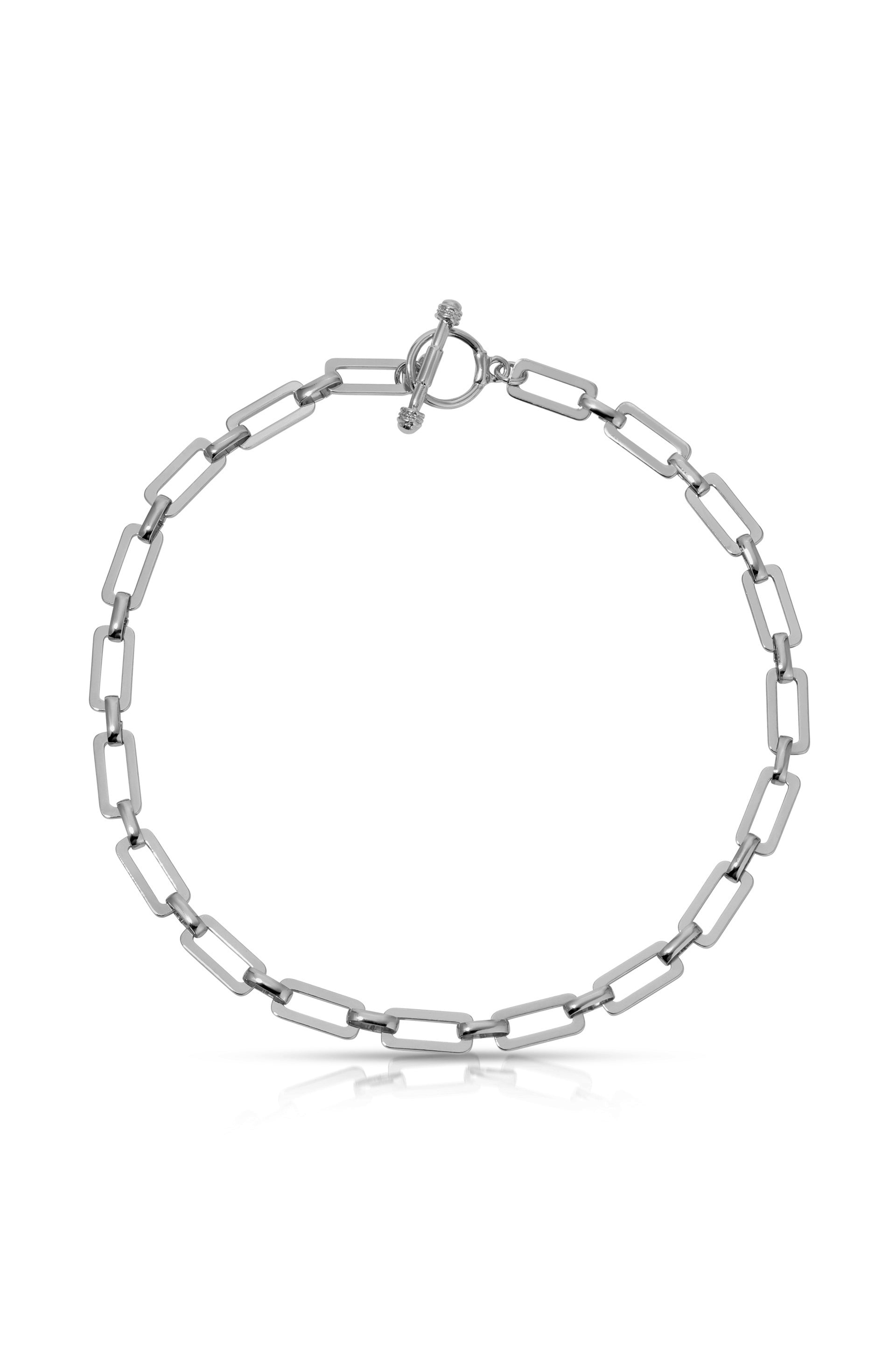 Golden Flat Rectangle Chain Necklace for Women - Elegant Layering Jewelry for Daily Wear, Party & Special Occasions