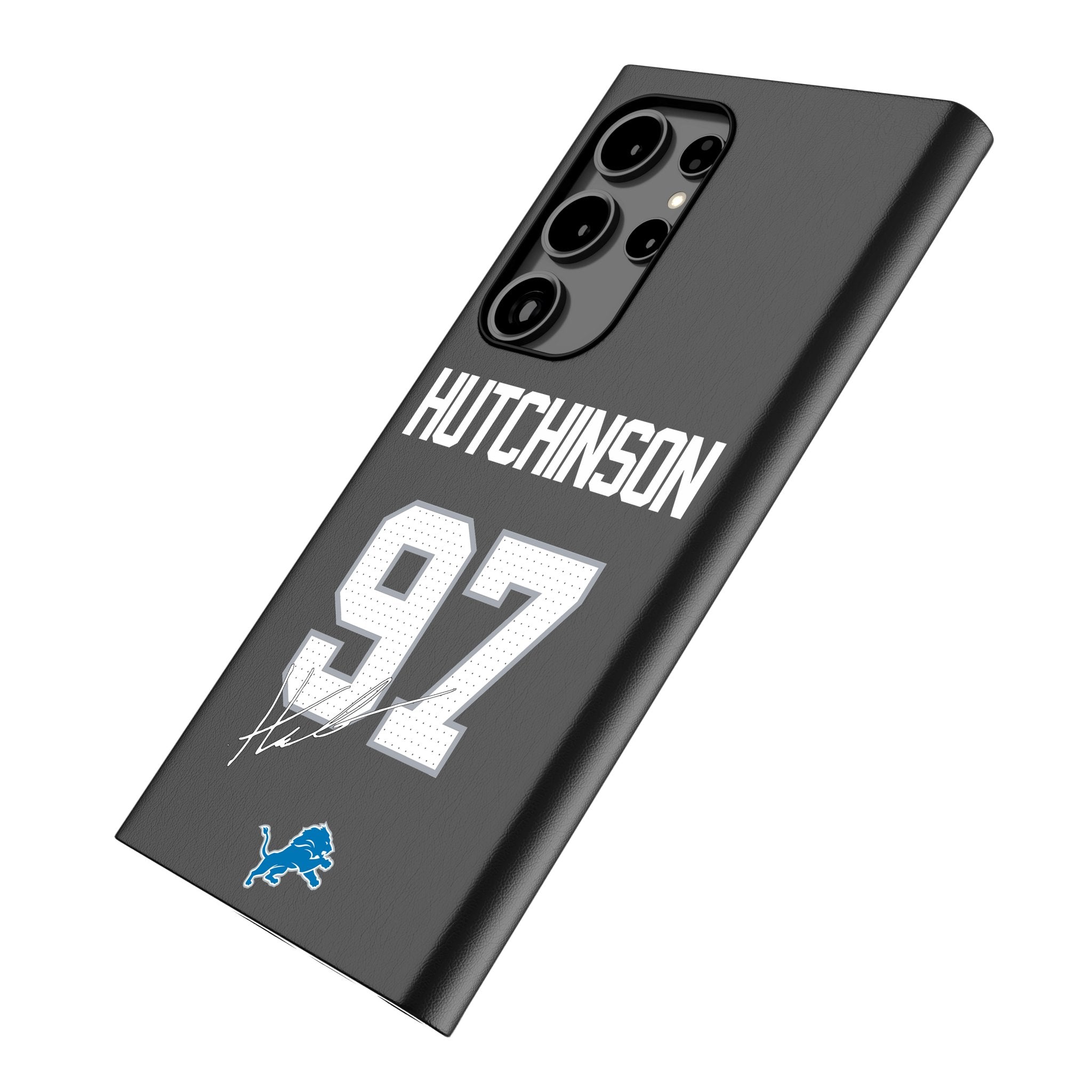 Aidan Hutchinson Detroit Lions 97 MagSafe Compatible Phone Case for Samsung Galaxy - Perfect for Game Day & Lions Fans Support