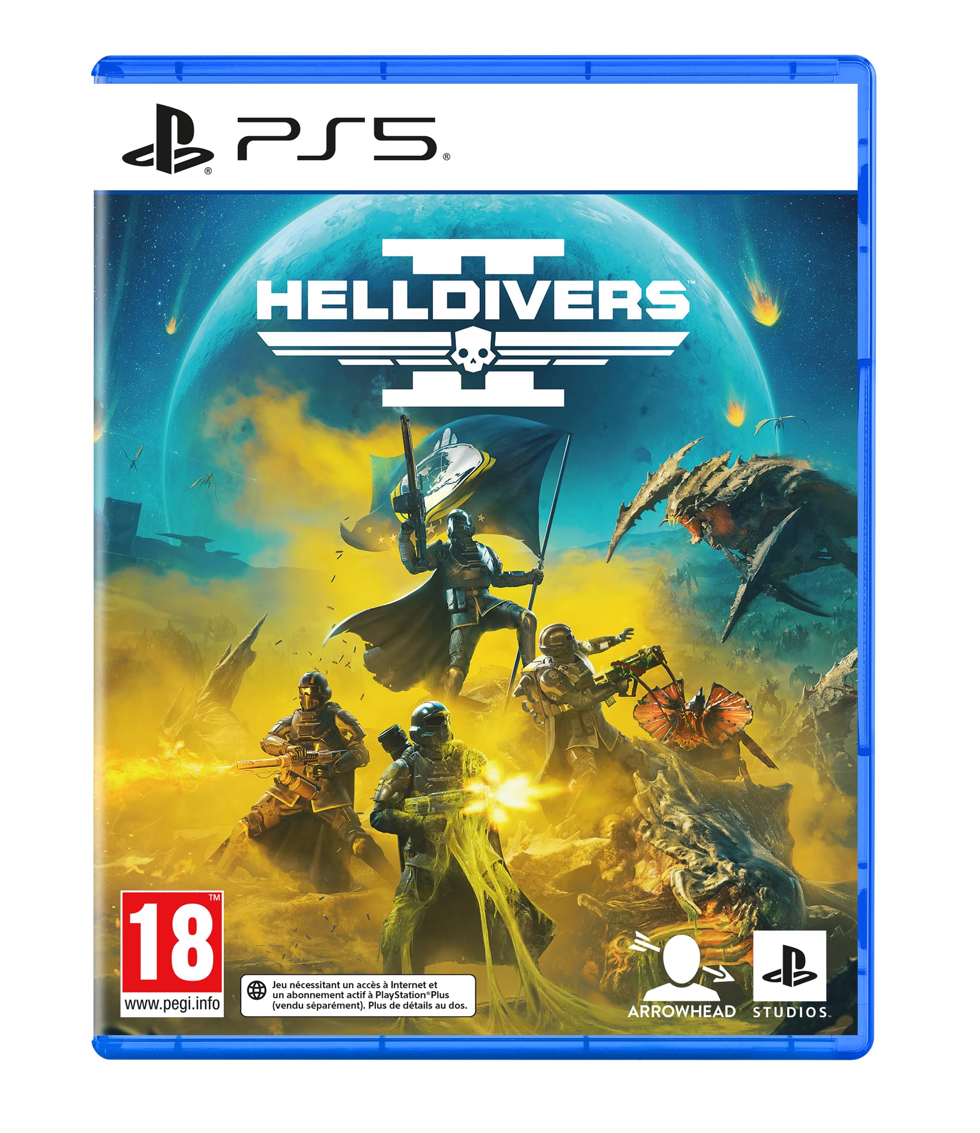 Helldivers II PS5 - Online Shooter Game, Standard Edition, Physical Version with CD, French Language, 1-4 Players, PEGI 18, for PlayStation 5 | Intense Co-op Action for Thrilling Multiplayer Battles