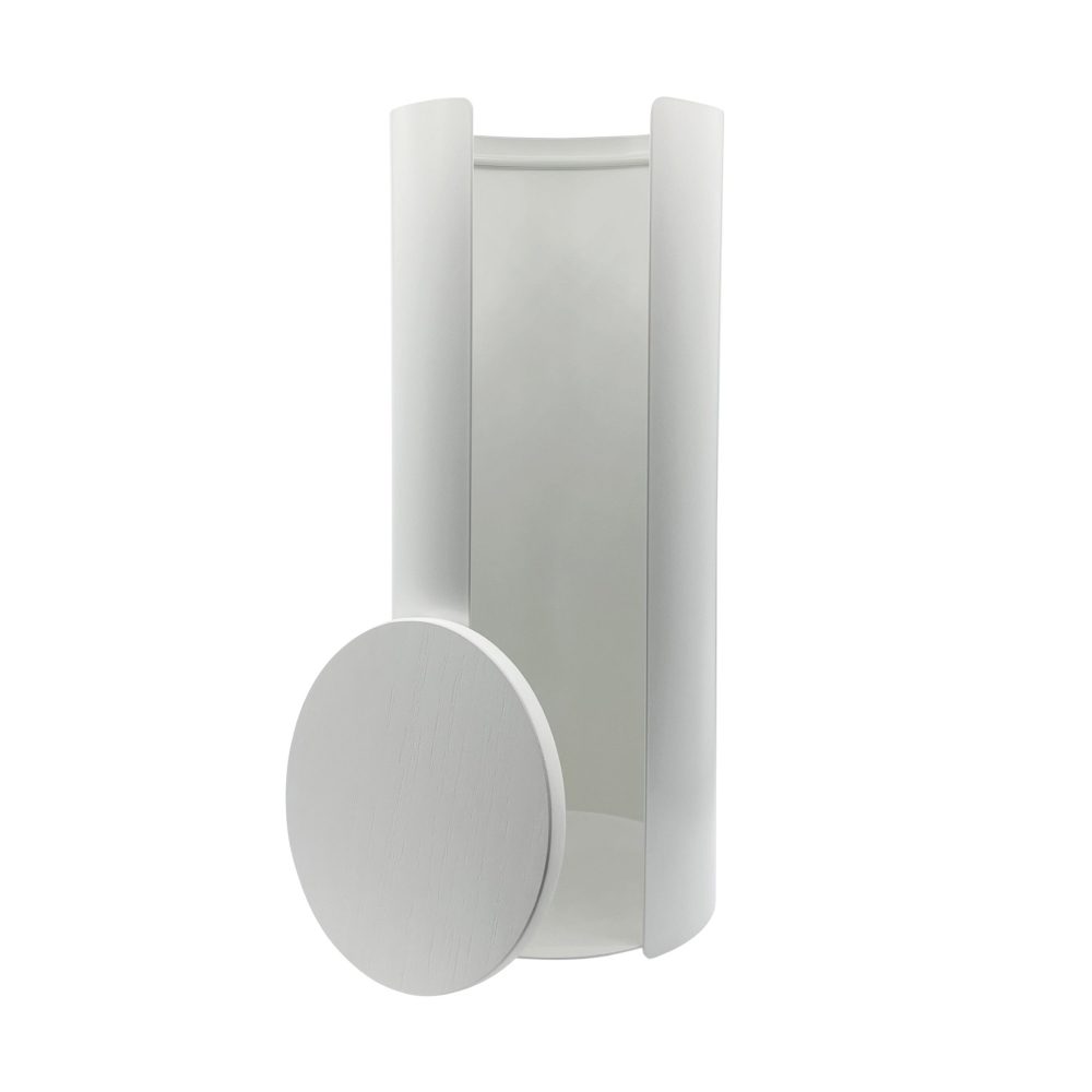 Wall Mounted Toilet Paper Holder - White Bathroom Tissue Roll Storage Organizer for Modern Homes, Perfect for Small Spaces & Powder Rooms