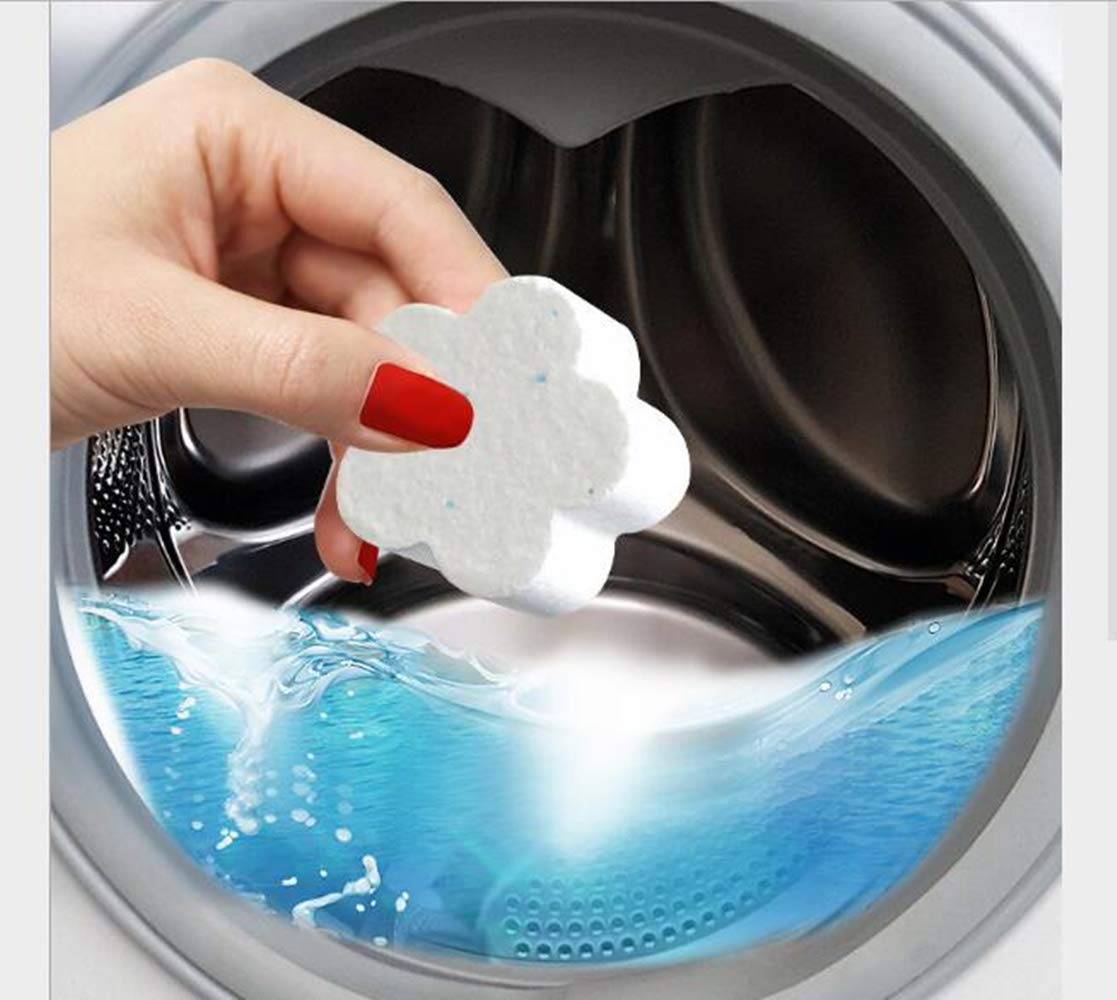 Eco-Friendly Washing Machine Cleaner Tablets - 2 Pack White Powder for Front Load & Top Load Washers | Removes Odor, Mold & Residue | Perfect for Laundry Maintenance & Appliance Care