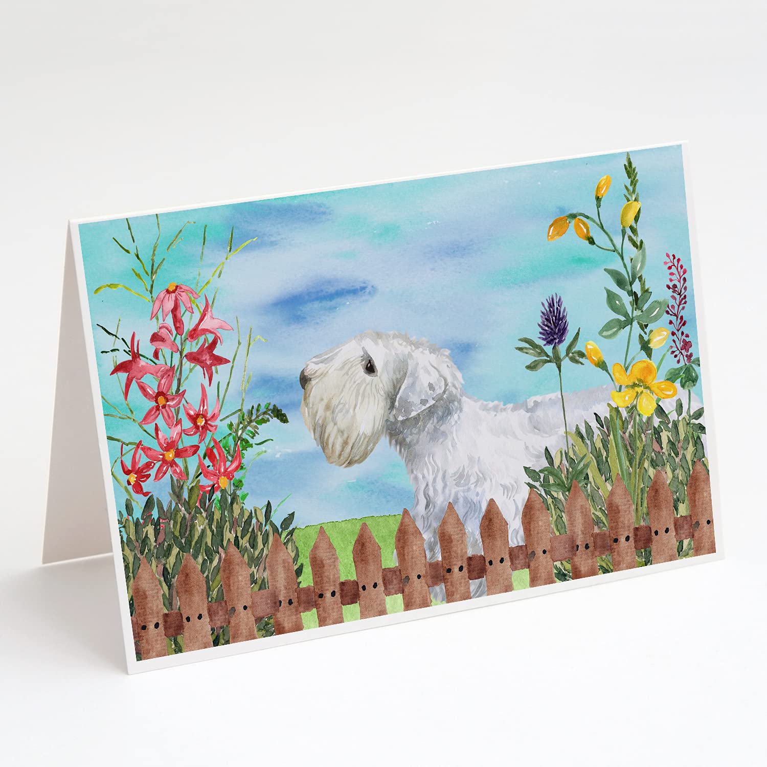 Sealyham Terrier Spring Greeting Cards - Pack of 8 Blank A7 Note Cards (5x7) with Envelopes | Whimsical Dog-Themed Stationery for Spring Occasions, Birthdays & Thank You Notes