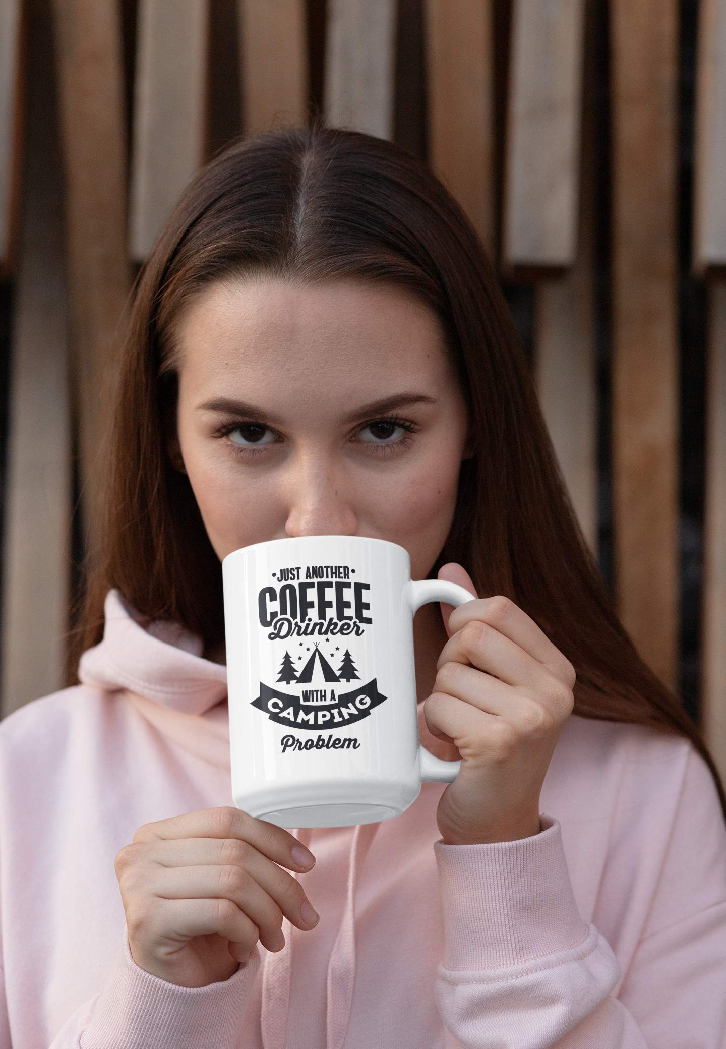 Camping Coffee Mug - 15oz Insulated Travel Mug for Hot & Cold Drinks - Perfect for Hiking, Camping & Outdoor Adventures