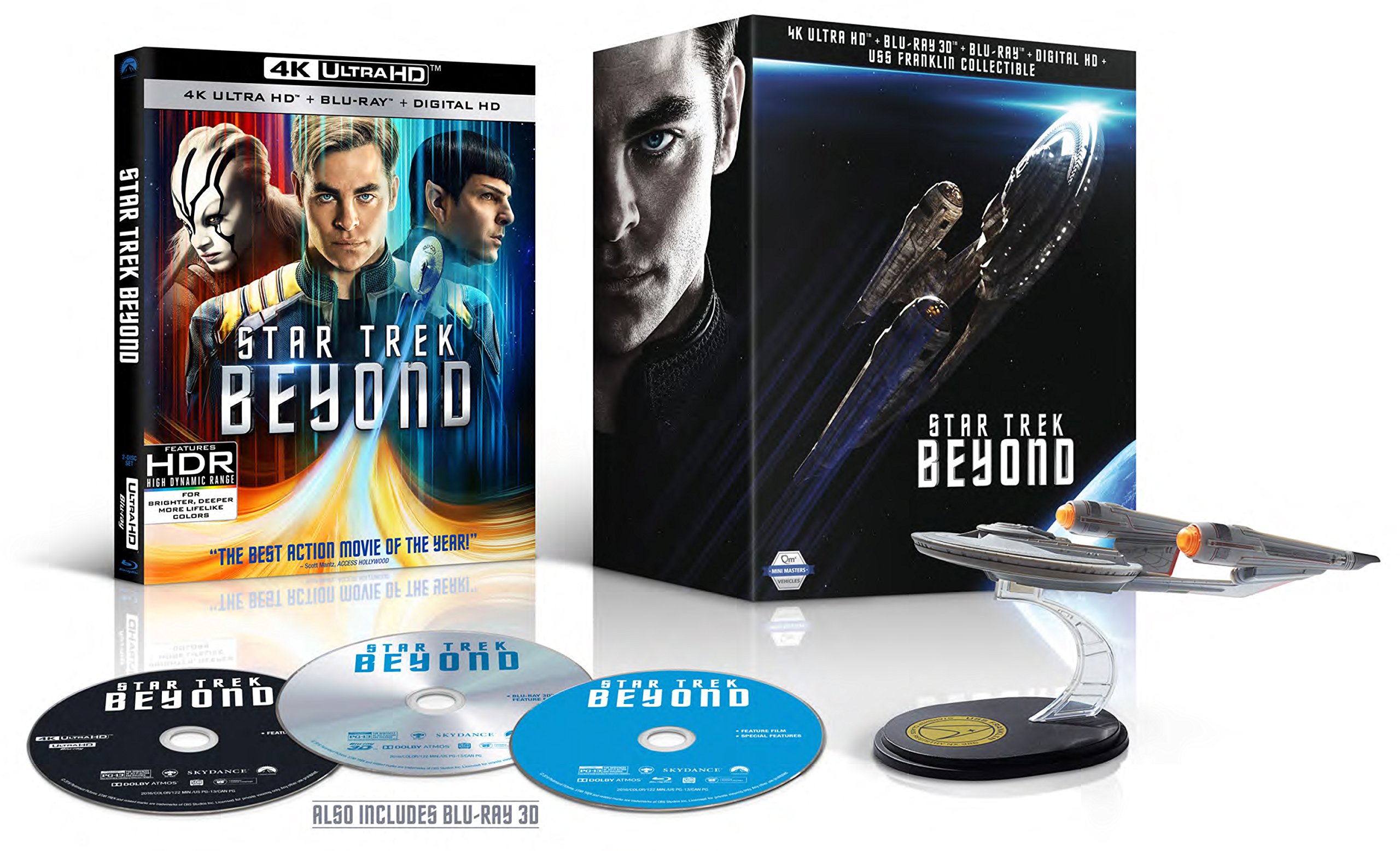 Star Trek Beyond Amazon Exclusive 4K UHD + 3D + Digital HD Gift Set - Perfect for Sci-Fi Movie Collectors & Home Theater Enthusiasts