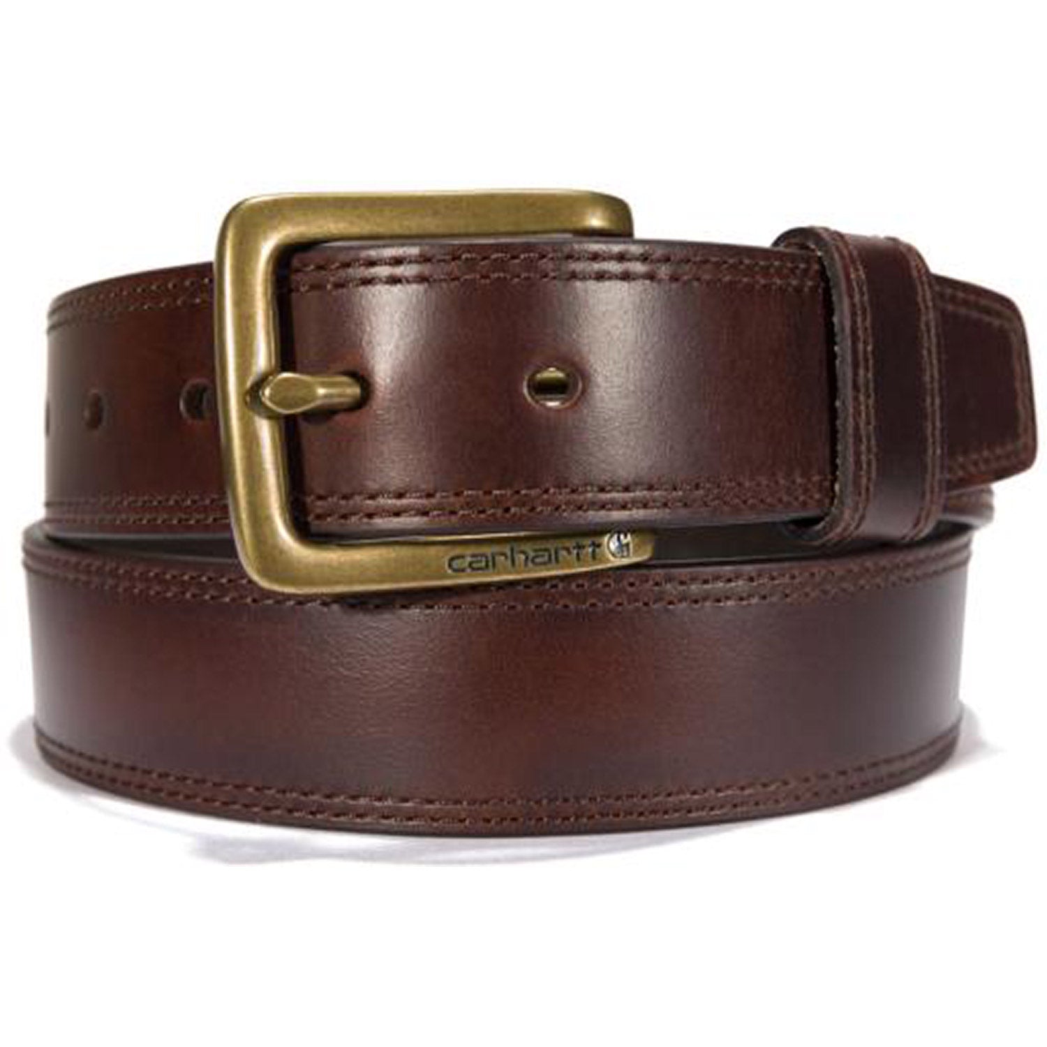 Carhartt Men's Hamilton Work Belt - Durable Leather Belt for Men with Solid Brass Buckle - Perfect for Construction, Outdoor Work & Casual Wear