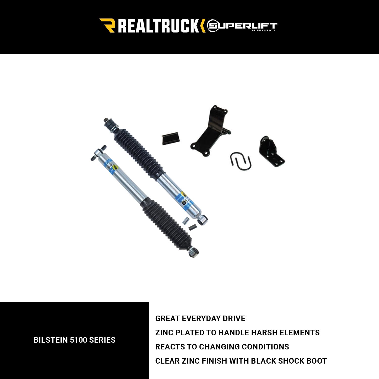 SUPERLIFT SUSPENSION High Clearance Dual Stabilizer Kit for RAM 2500/3500 (2013-2024) | Compatible with Bilstein 5100 Series Shocks | 2.5