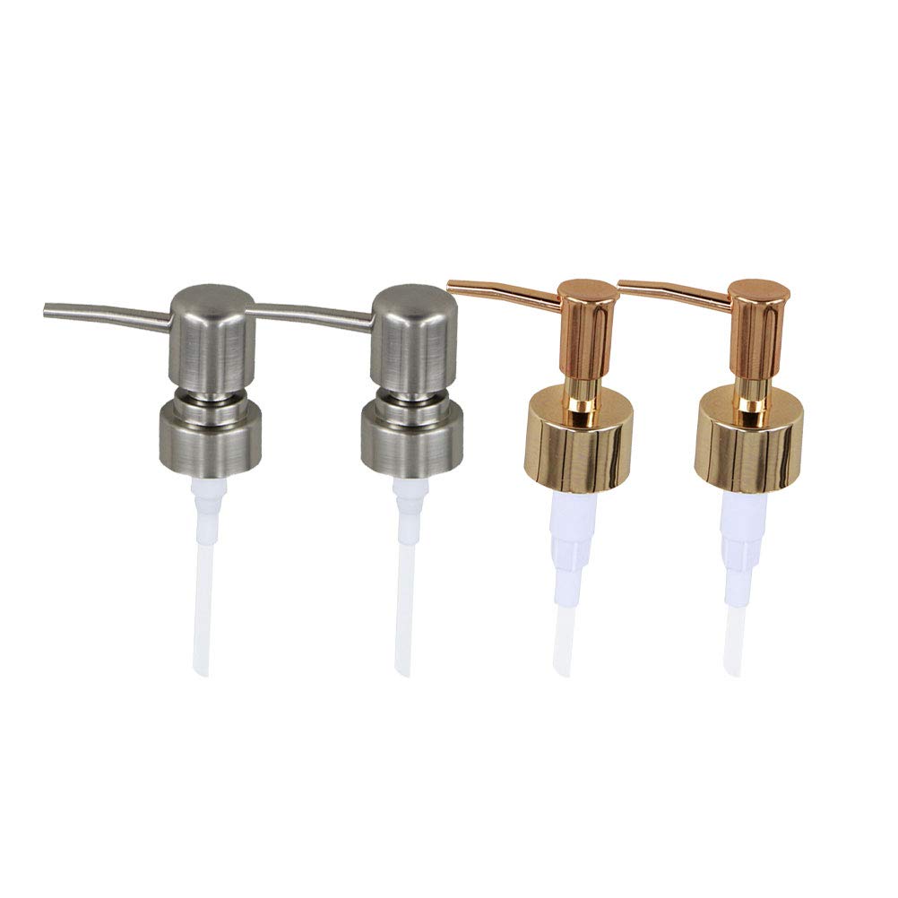 Hemoton 4-Pack Press Pump Head Replacement - Durable Dispenser Nozzle for Bottles | Ideal for Lotion, Soap & Cosmetic Containers