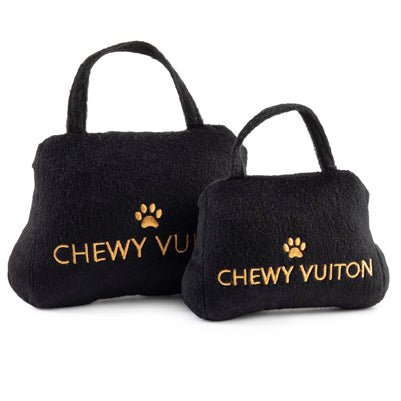 Luxury Chewy Dog Toy - Vuiton Noir Crown of Gold for Small & Medium Dogs | Durable & Safe Pet Chew Toy for Teething, Boredom & Playtime | Perfect for Indoor & Outdoor Use