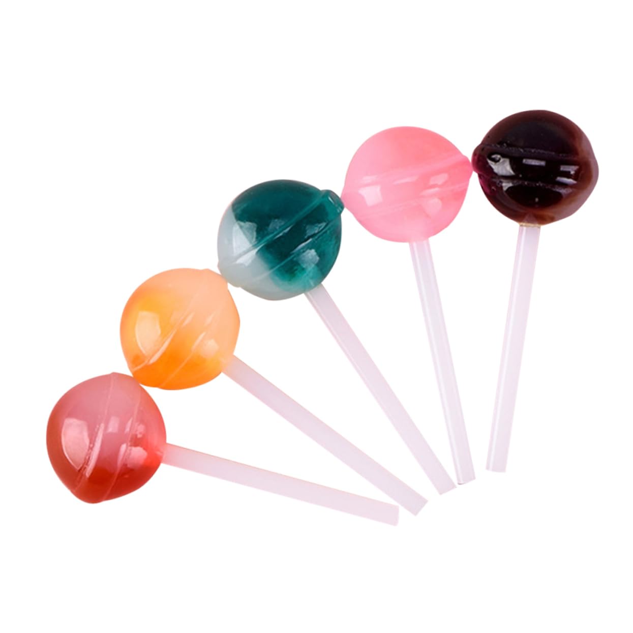 Artibetter 5PCS Bonsai Decorations - Simulation Lollipop Bag Charms, Resin Keychain Accessories for Backpack, Makeup, Earth Tone Sweet Style - Perfect for DIY Crafts, Party Favors, and Gift Giving