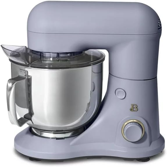 **Drew Barrymore Beautiful Stand Mixer 5.3 Qt, 300-Watt Powerful Tilt-Head Mixer with 12 Speed Settings - Lightweight & Durable (Lavender) - Perfect for Baking Cakes, Cookies & Whipping Cream**