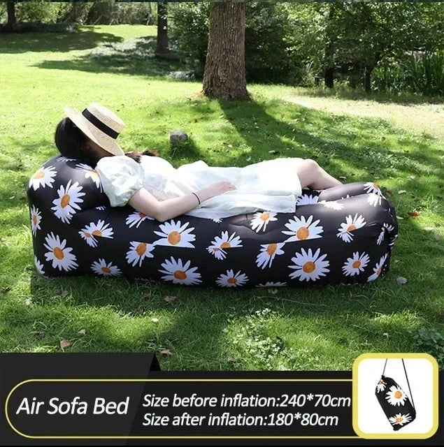 Inflatable Lounger Air Sofa Chair - Portable Outdoor Couch for Camping, Beach, Picnics & Travel | Lightweight & Compact for Easy Carry | Perfect for Relaxing in Backyard, Park or Poolside