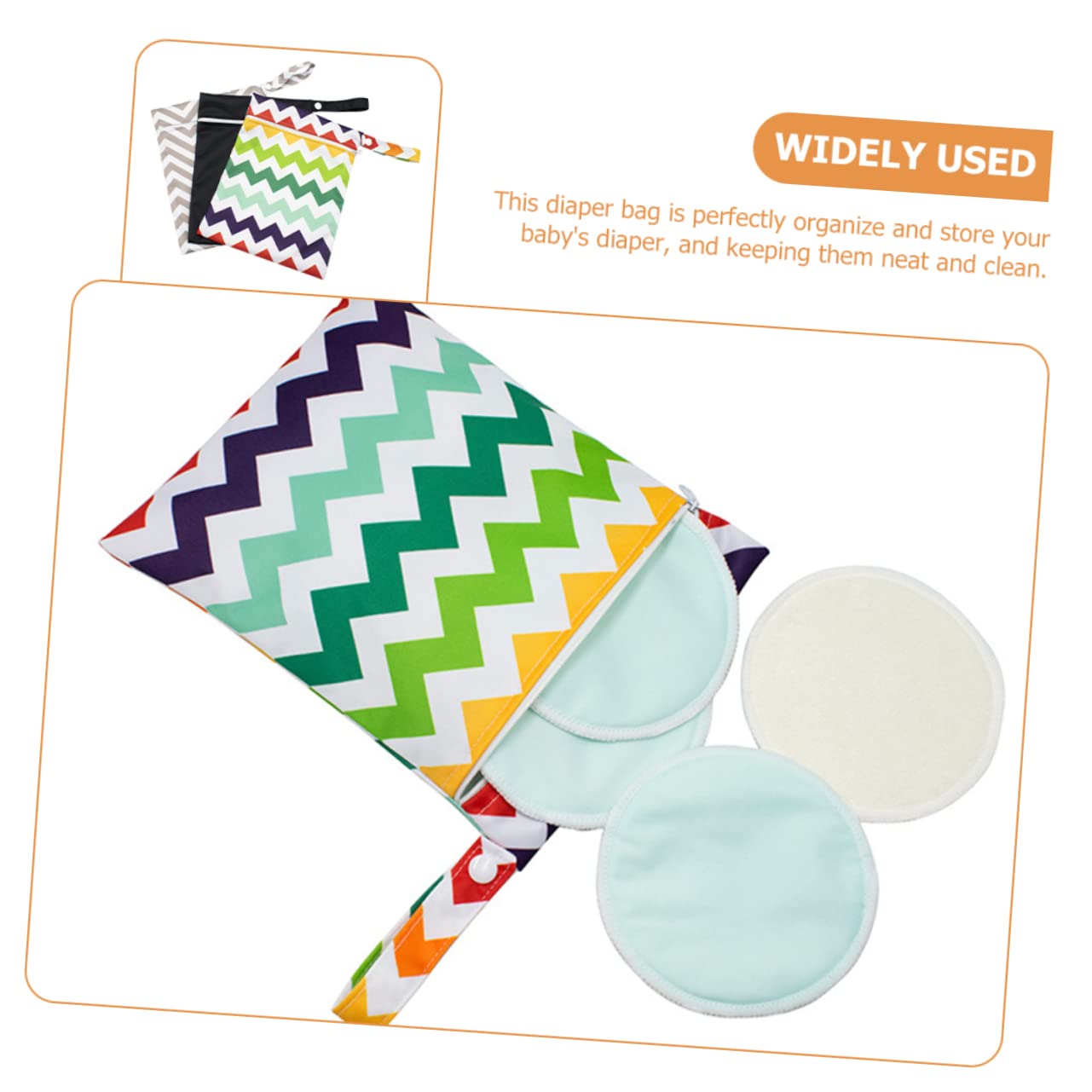 12 Pack Hanging Diaper Storage Bags - Portable PVC Wipes & Makeup Organizer for Baby Care, Travel, and Home Organization