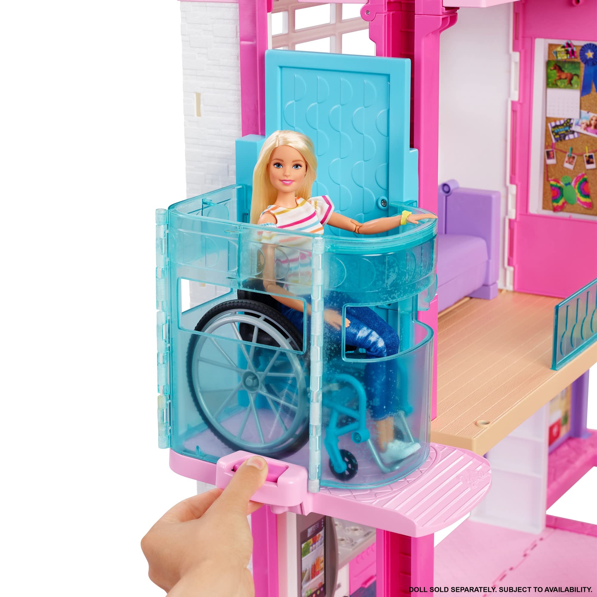 Barbie DreamHouse Dollhouse Playset with 70+ Accessories - Transforming Furniture, Elevator, Slide, Lights & Sounds - Perfect for Imaginative Play & Gift for Girls Ages 3+