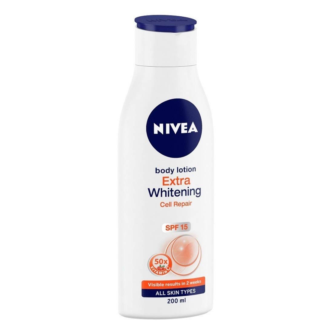 Nivea Women's Fresh Scent Roll-On Deodorant 50ml & Extra Whitening Body Lotion 200ml - Pack of 1 for Smooth, Bright Skin | Daily Hygiene & Skincare Routine for Freshness & Confidence