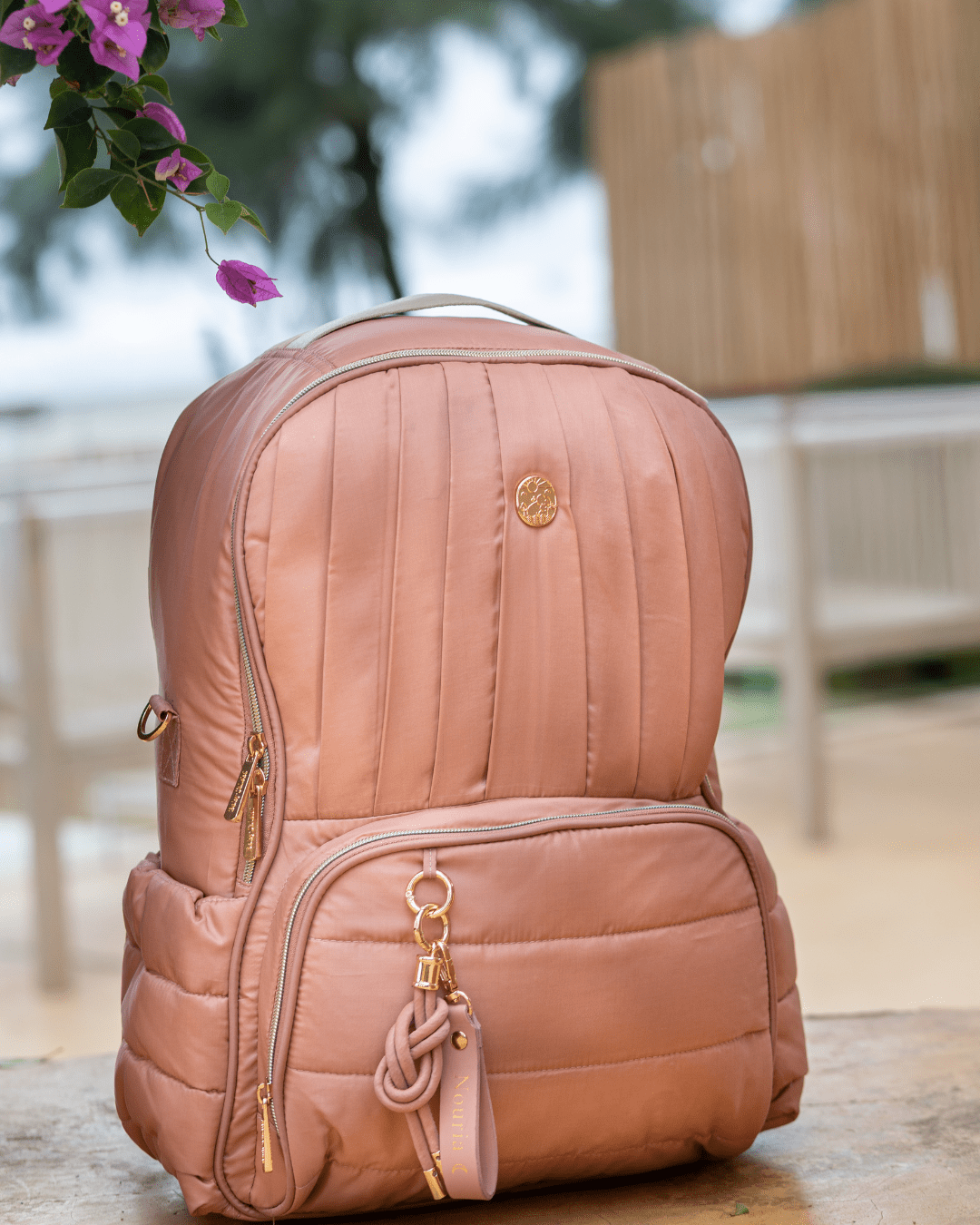 The Coast Diaper Bag - Stylish & Spacious Baby Essentials Organizer in Dusty Rose | Perfect for Travel, Daycare & On-the-Go Parents
