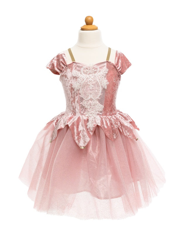 Elegant Dusty Rose Ballerina Dress for Holiday Parties & Special Occasions - Perfect for Christmas, Weddings & Formal Events