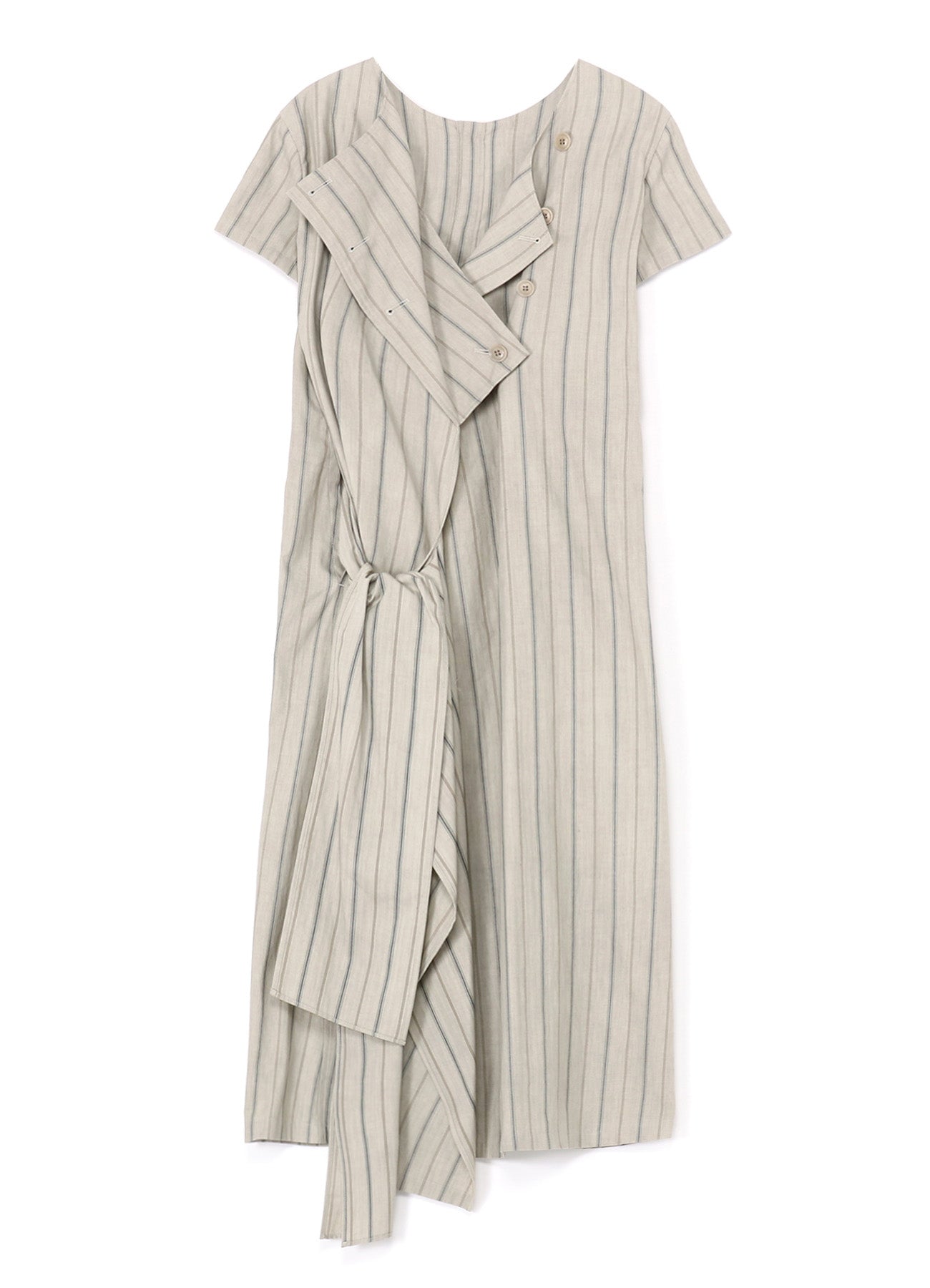 Stylish Cotton Stripe Ink Dyed Back Tie Dress for Women - Perfect for Summer Outfits, Beach Vacations & Casual Dates