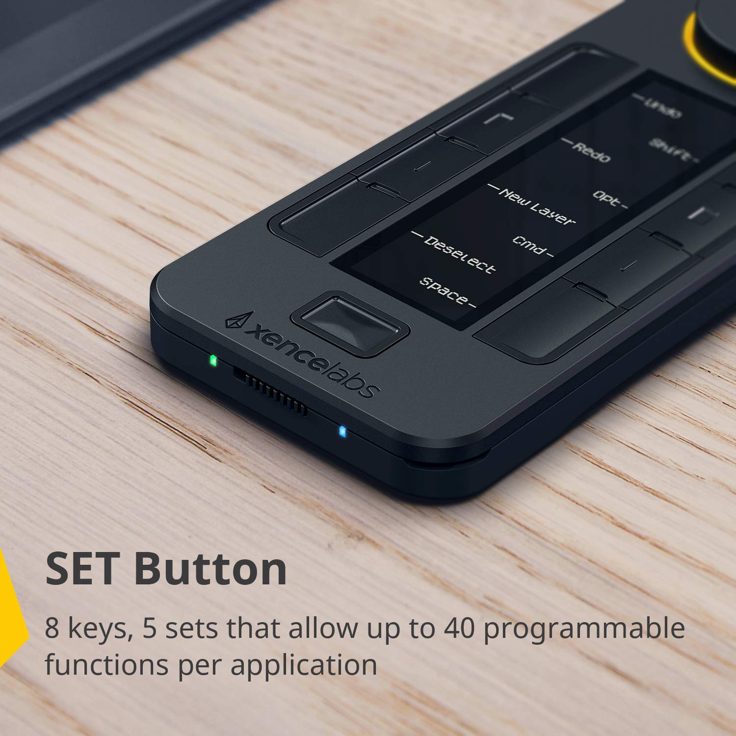 XENCELABS Quick Keys for Pen Tablet & Display - 40 Customizable Shortcut Keys with OLED Screen | Wireless & Wired Compatibility for macOS, Windows, Win-ARM, Linux | Perfect for Digital Artists, Graphic Designers & Photo Editors