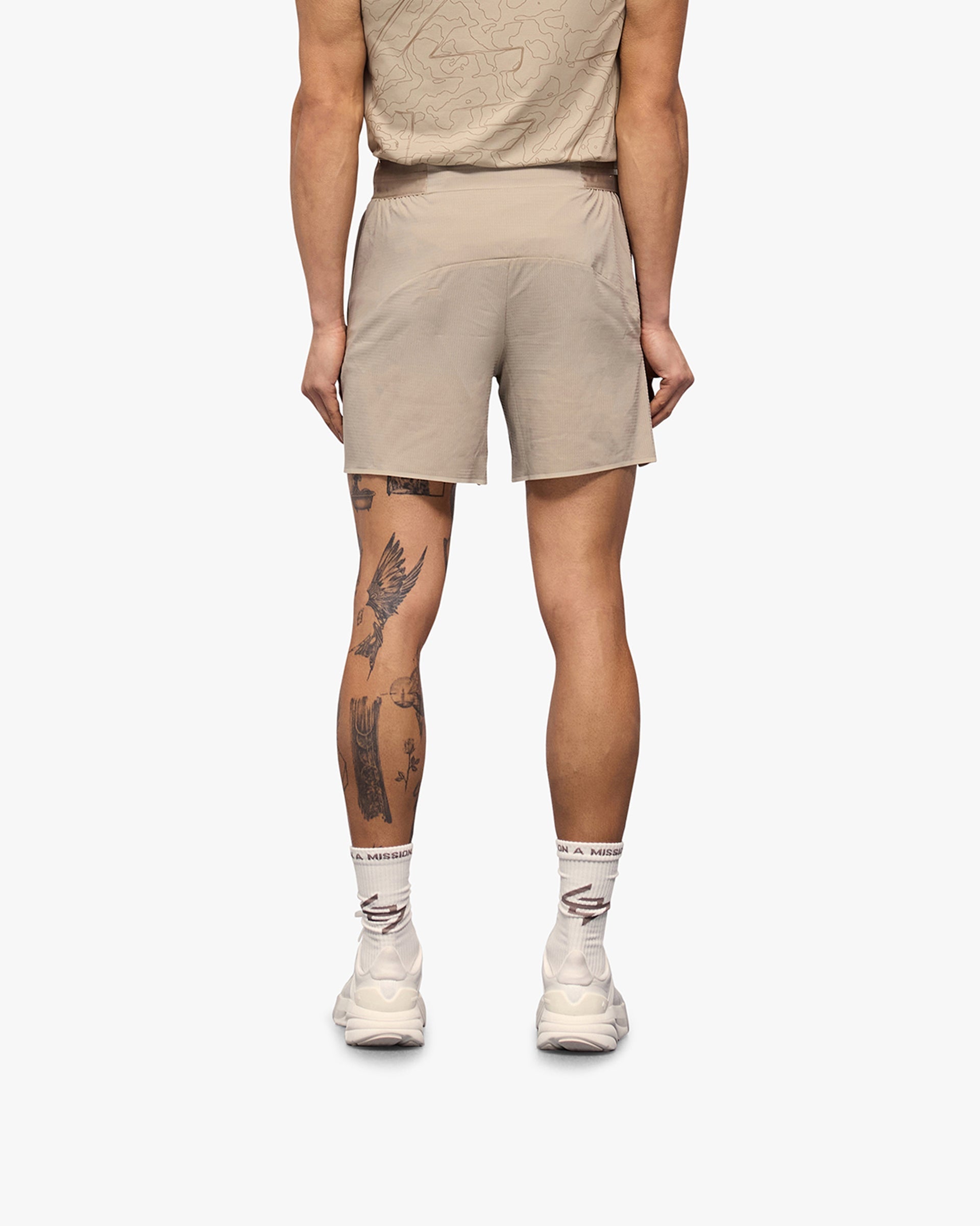 Team 247 Men's Running Aero Shorts - Lightweight Quick-Dry Athletic Shorts with Liner for Gym, Workout & Outdoor Sports - Pebble Gray