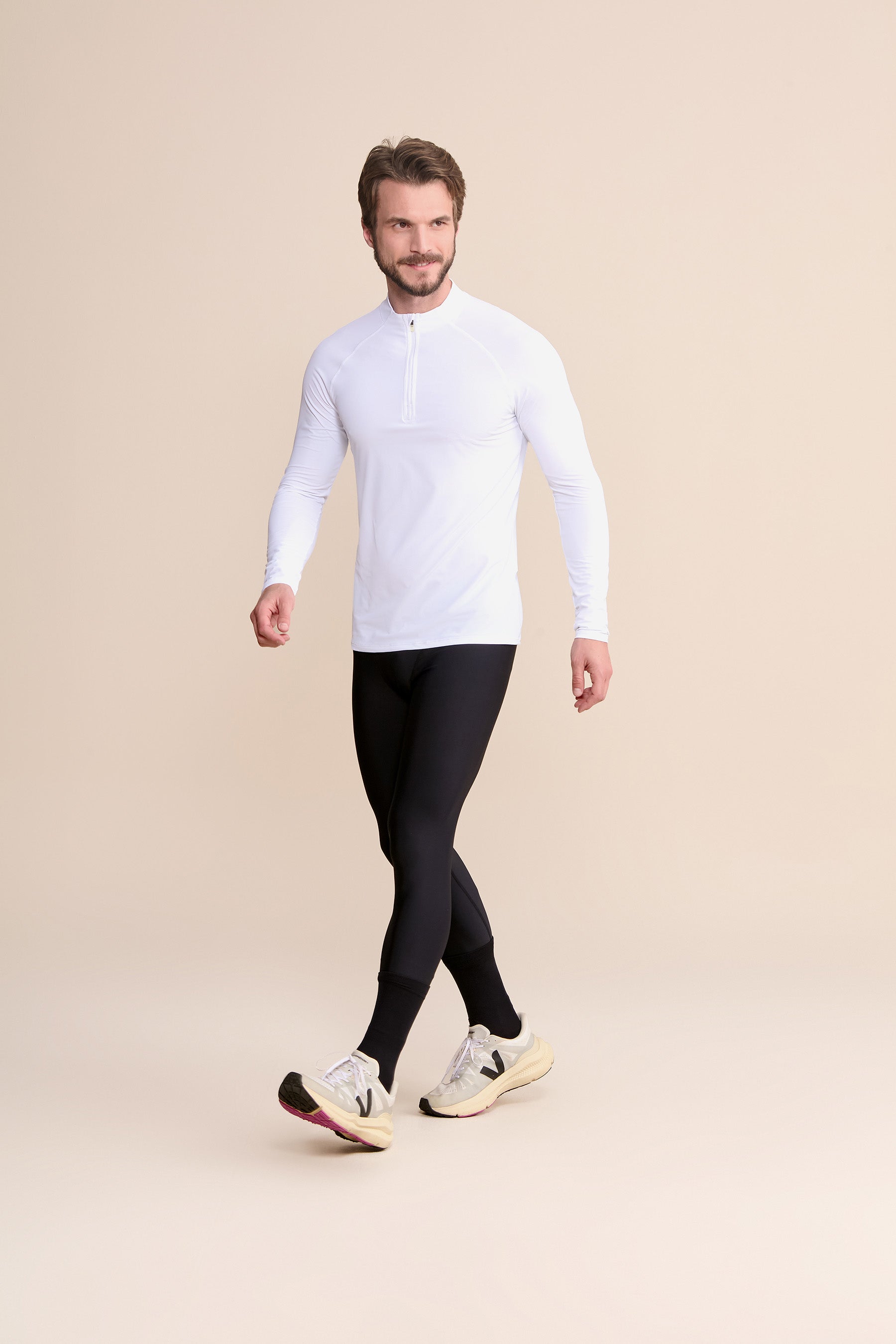Harmony Long Sleeve Raglan Zip-Up T-Shirt for Men & Women | Comfortable Casual Wear for Workout, Gym, and Everyday Outfits