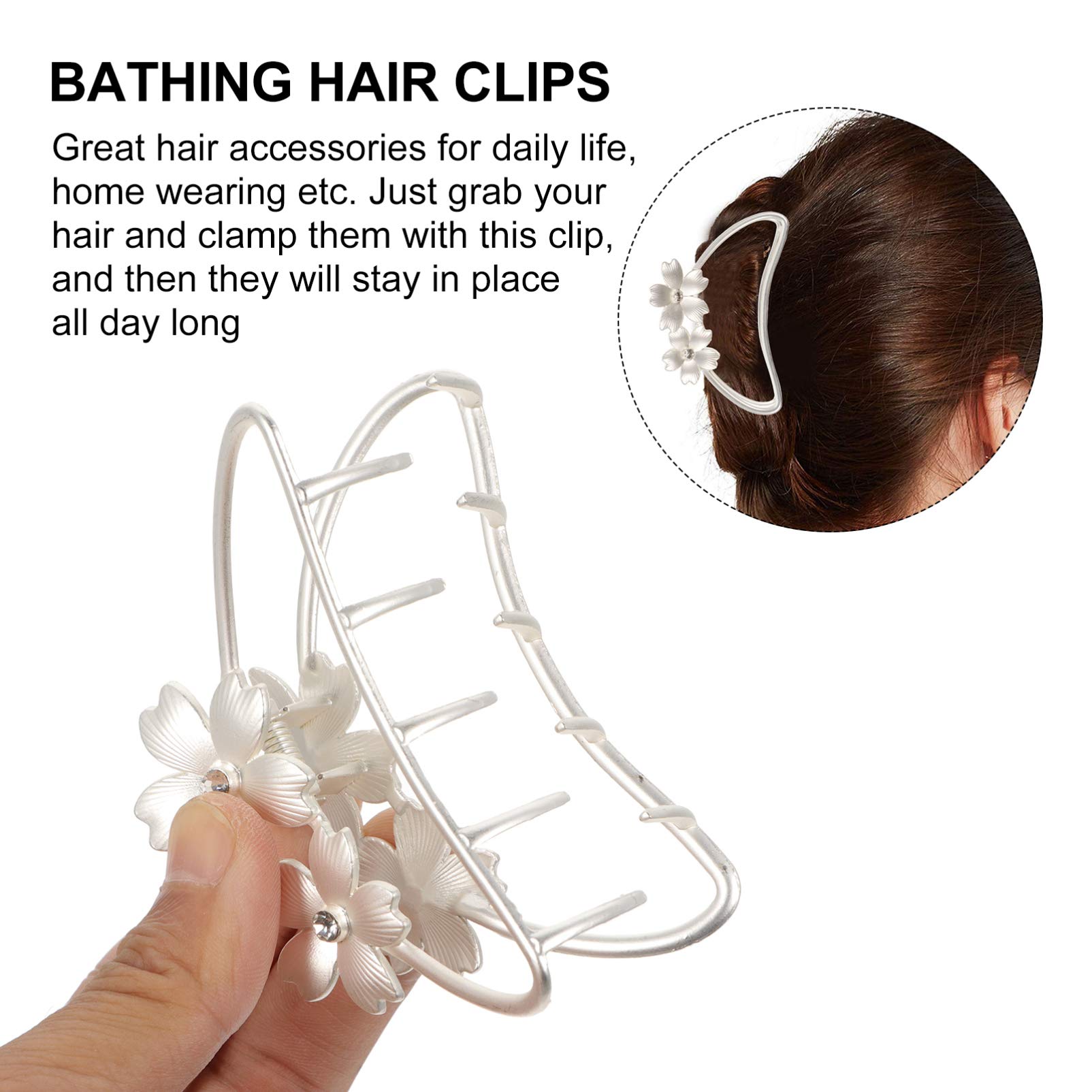 Stylish Alloy Flower Hair Clips - Bathing Jaw Clips, Ponytail Holders & Hair Grippers for Women | Perfect for Swimming, Beach, Gym & Everyday Use
