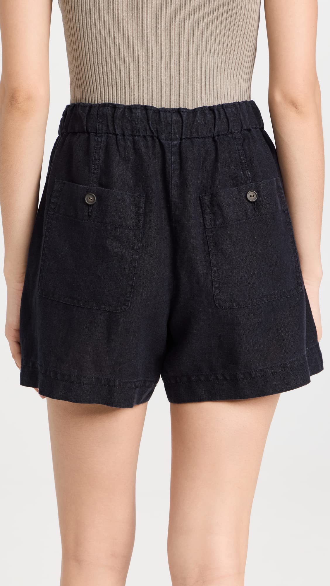 Vince Women's Tie Front Pull On Shorts - Casual Stretch Shorts for Summer, Lounge & Travel | Comfortable & Stylish Shorts for Women