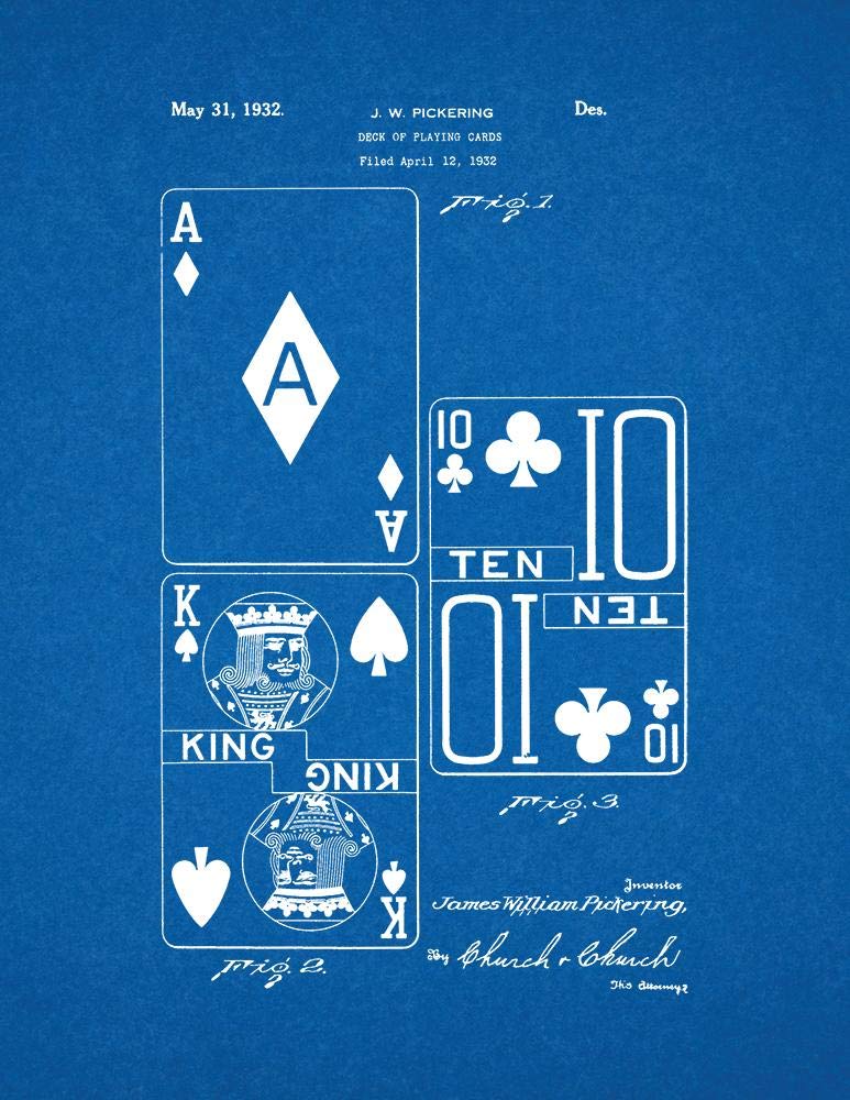 Vintage Playing Cards Patent Blueprint Art Print - 5