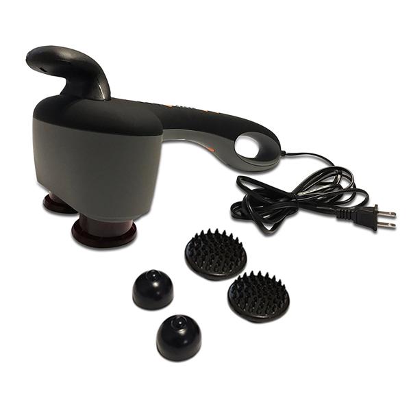 SHARPER IMAGE Dual Head Accupressure Massager for Neck & Back Pain Relief - SMG1104BK - Perfect for Home, Office & Travel Use