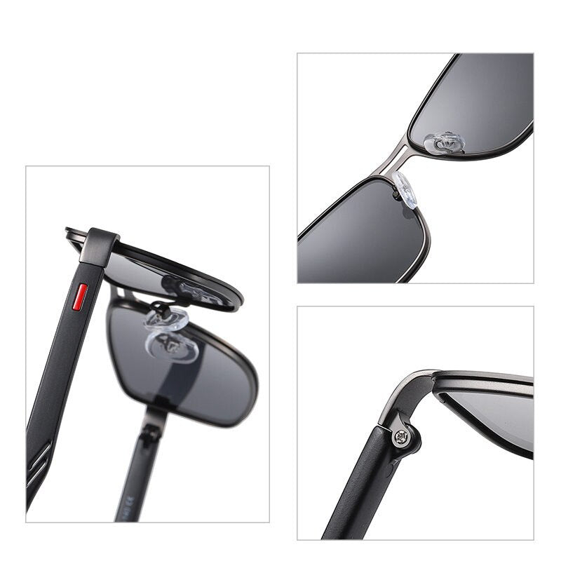 Bclear Polarized Sunglasses for Men - Lightweight Alloy Frame, UV Protection, Full Rim Design - Perfect for Driving, Fishing & Outdoor Activities